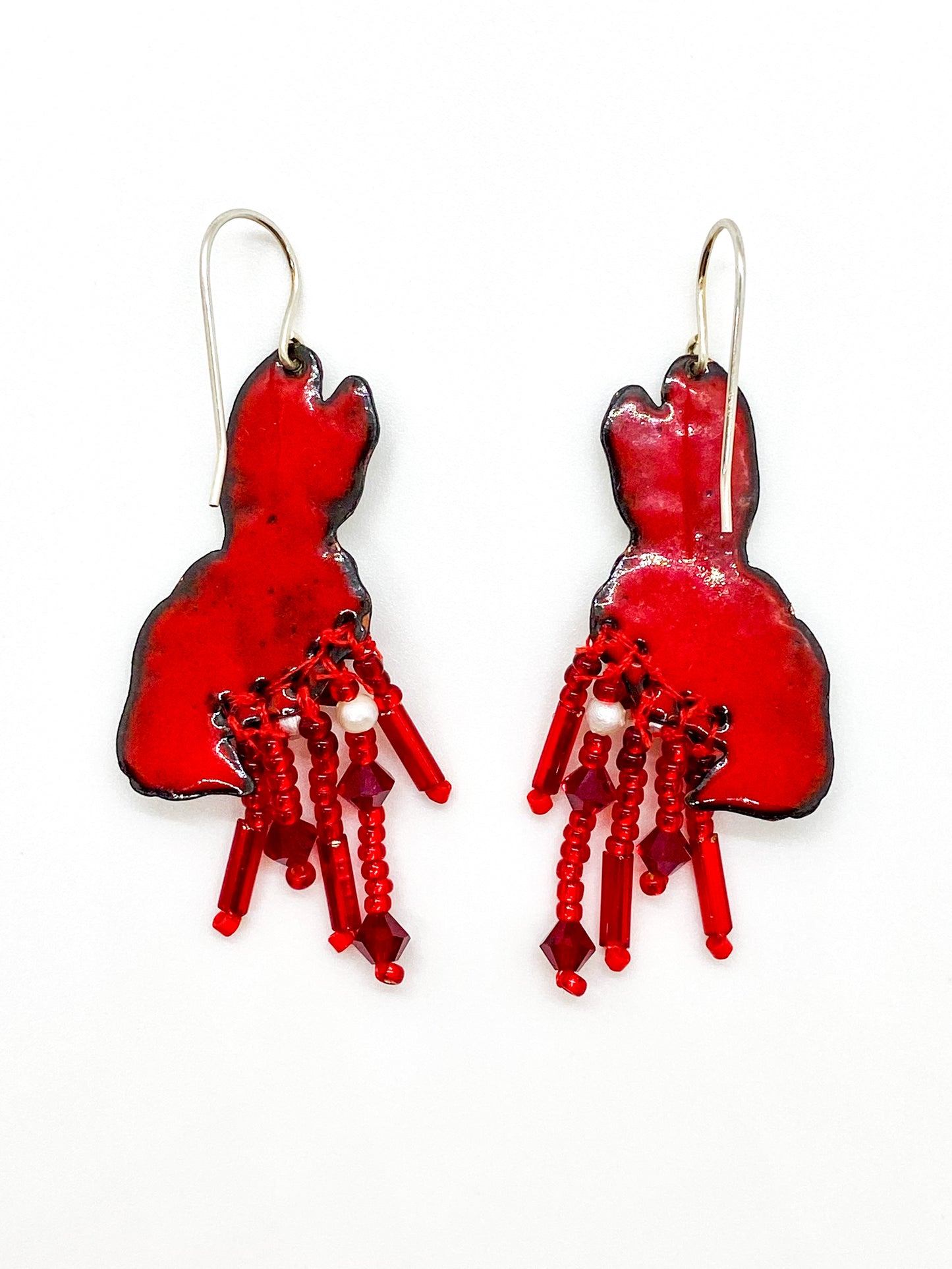 Petite Albino Roadkill Earrings