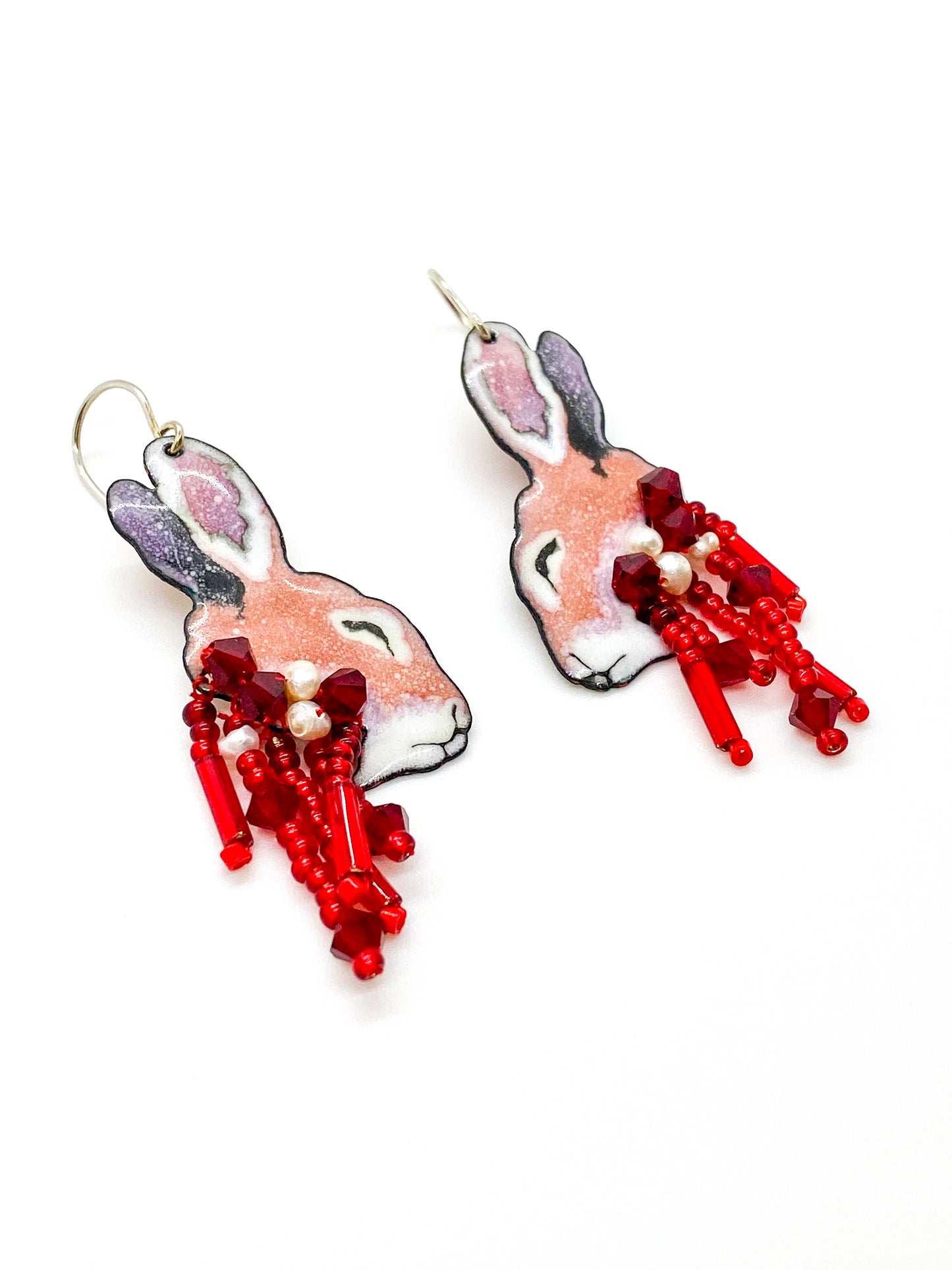 Petite Cottontail Roadkill Earrings