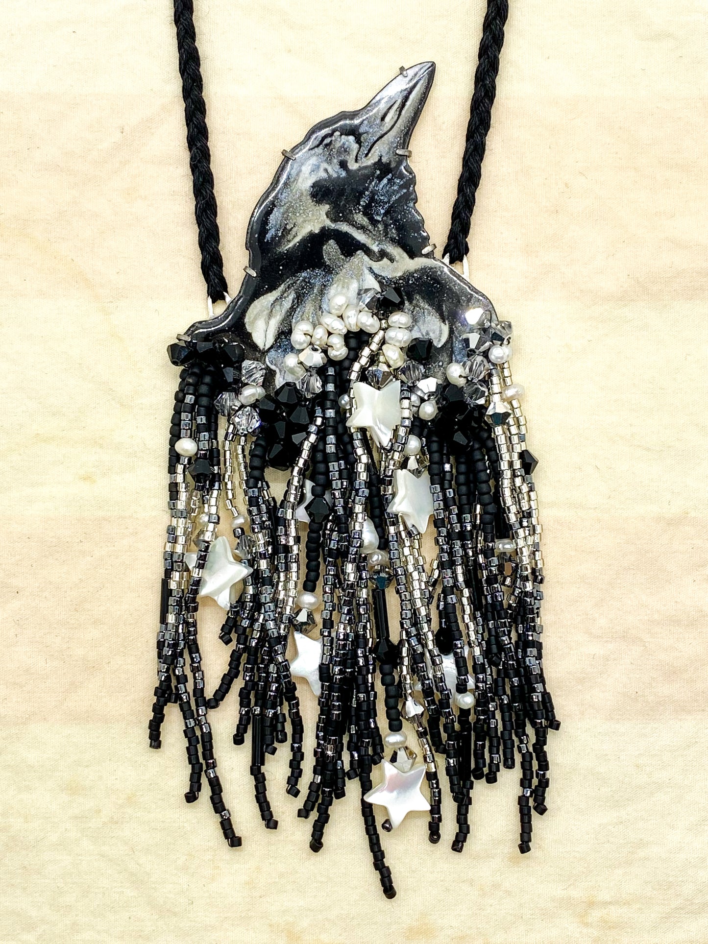 Starry Night Raven Necklace