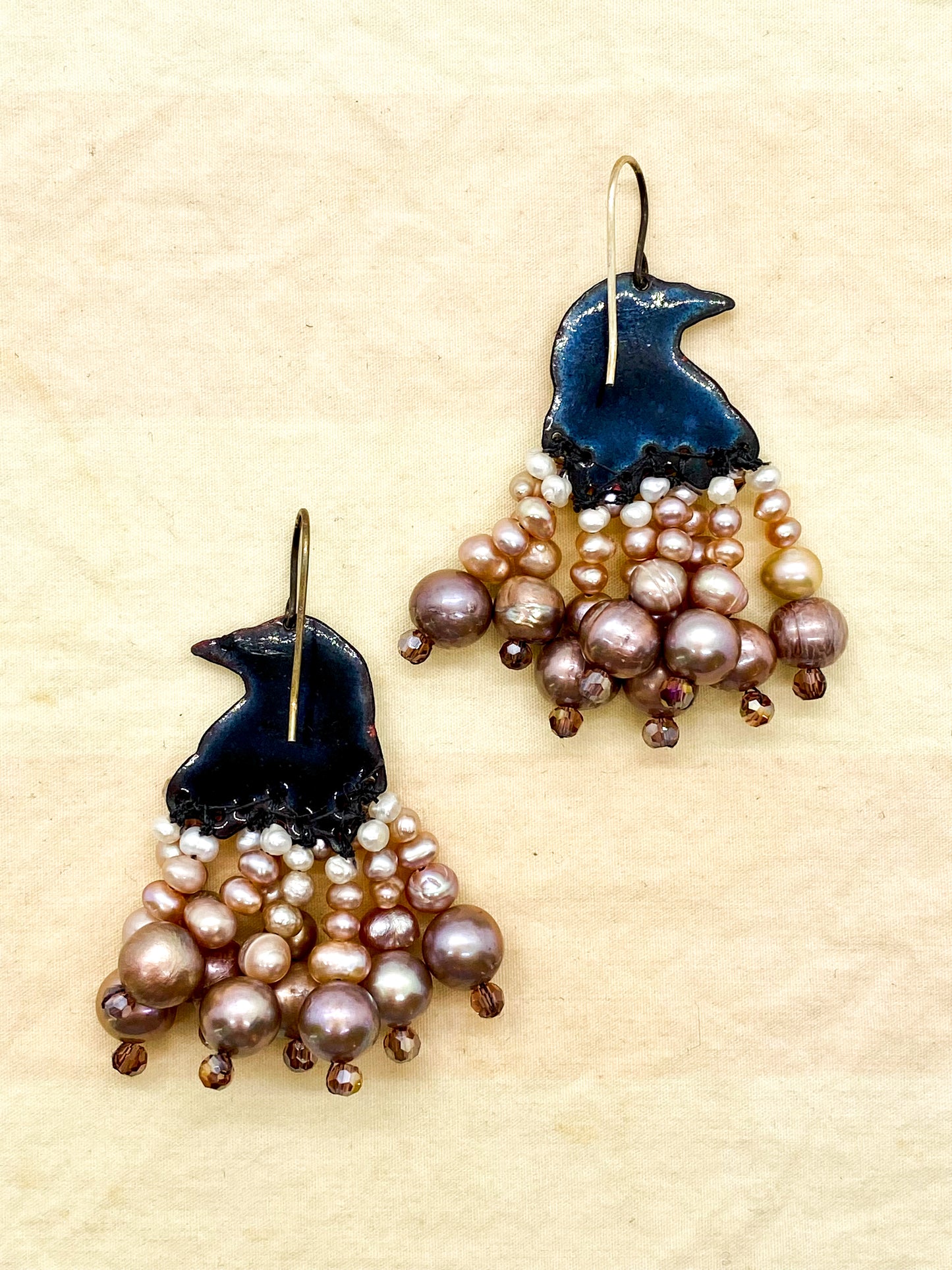 Decapitated Dove Head Earrings