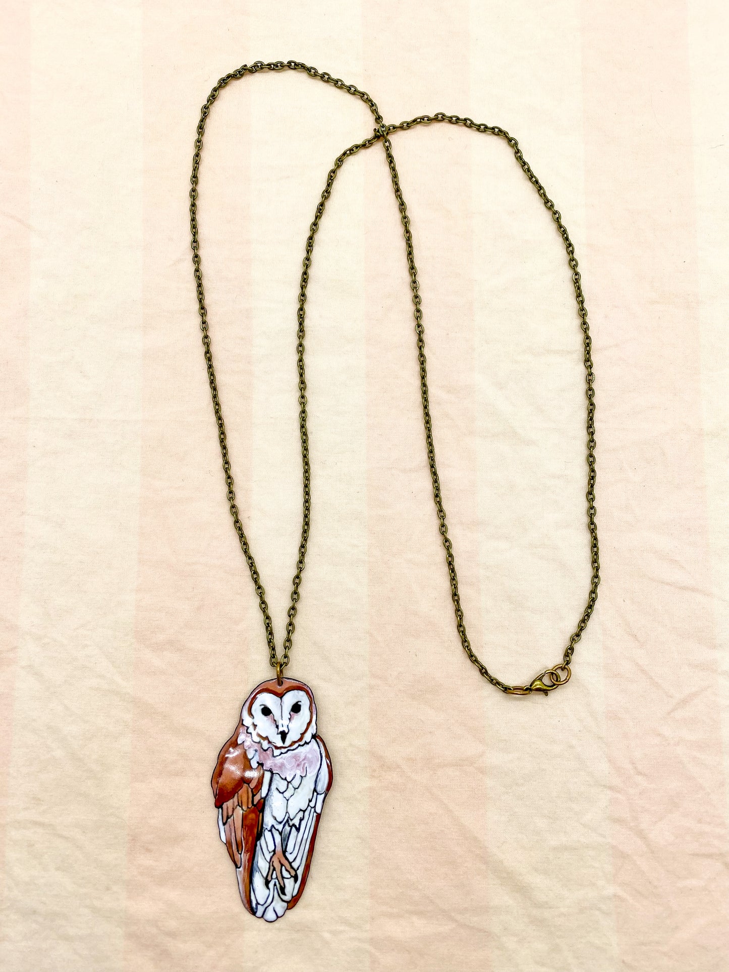 Barn Owl Chain Necklace