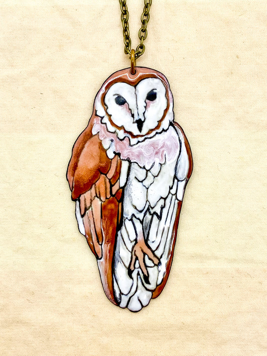 Barn Owl Chain Necklace