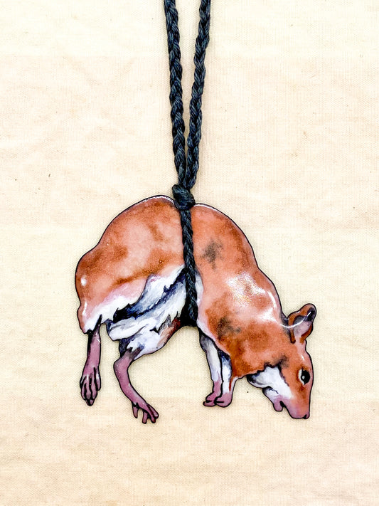 Suspended Mouse Necklace