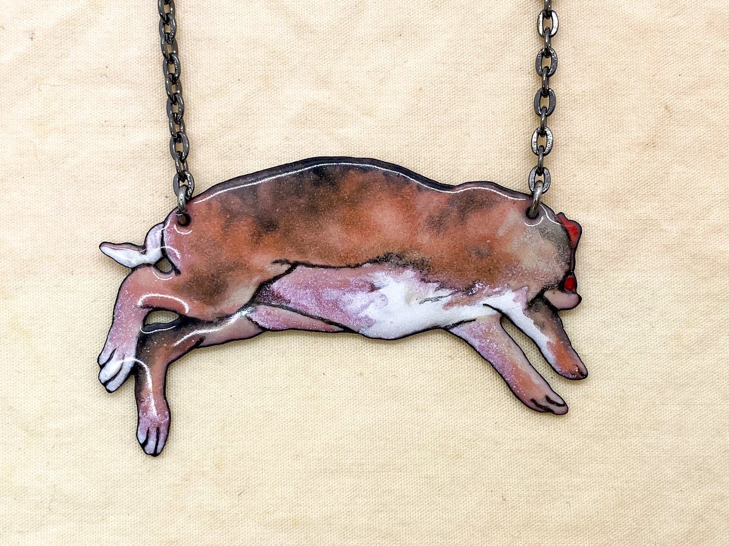 Headless Baby Bunny Necklace