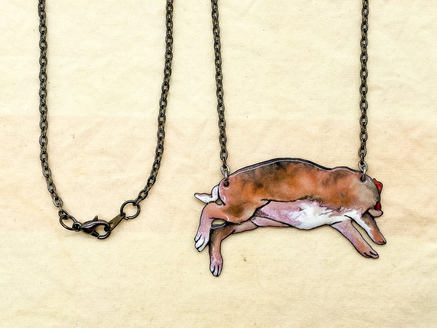 Headless Baby Bunny Necklace