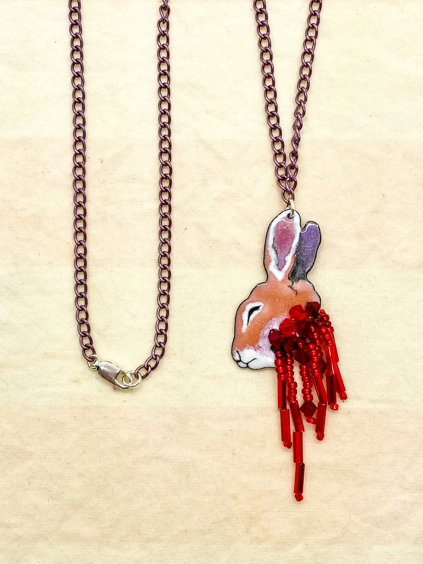 Bloody Bunny Head Necklaces