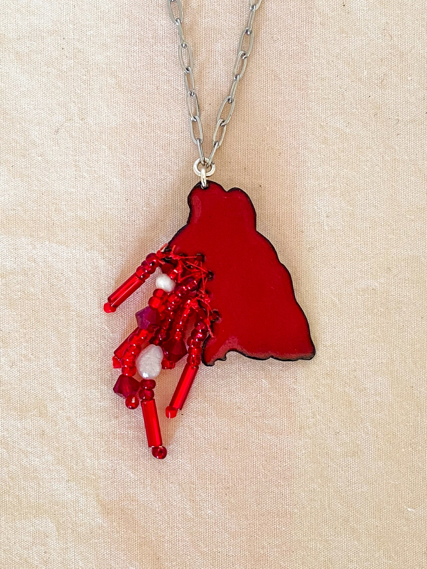 Petite Bloody Mouse Necklace