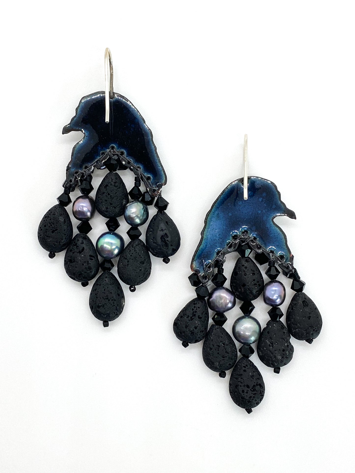 Dark Days Pigeon Earrings