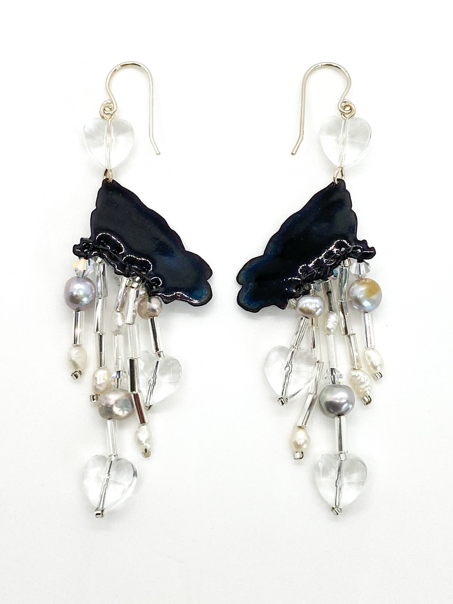 Glistening Frost Field Mice Earrings