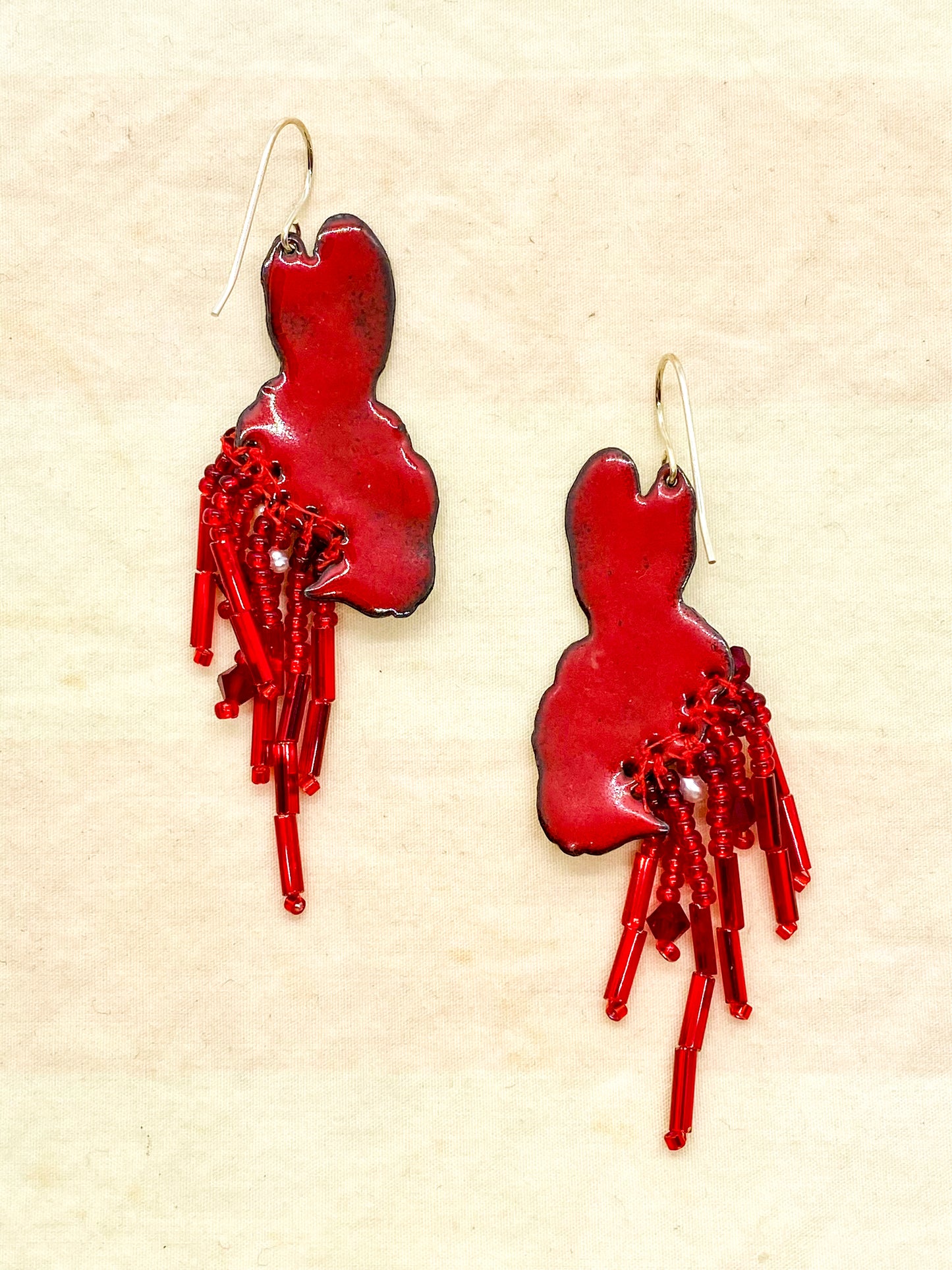 Albino Roadkill Earrings