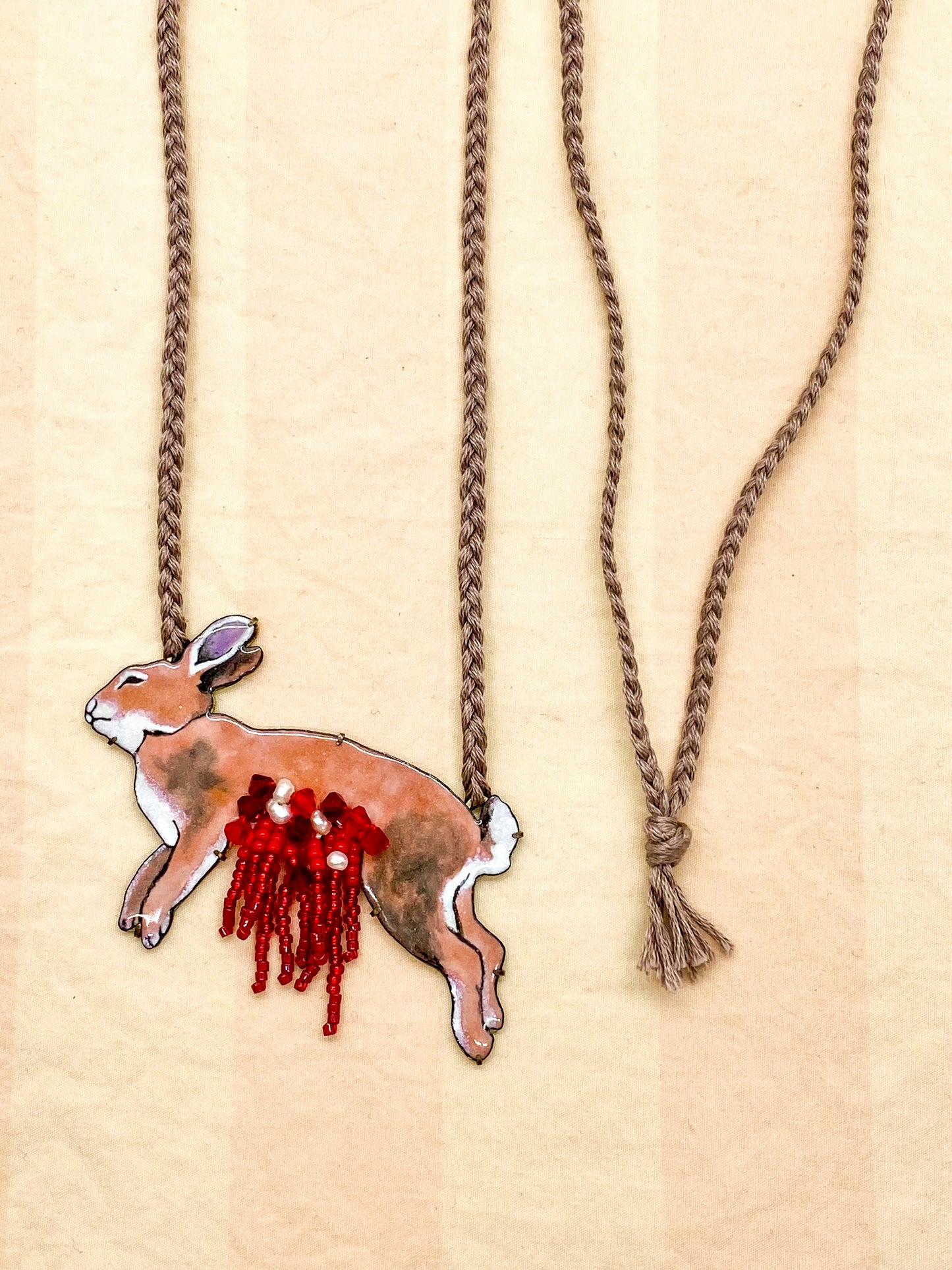 Roadkill Rabbit Necklace