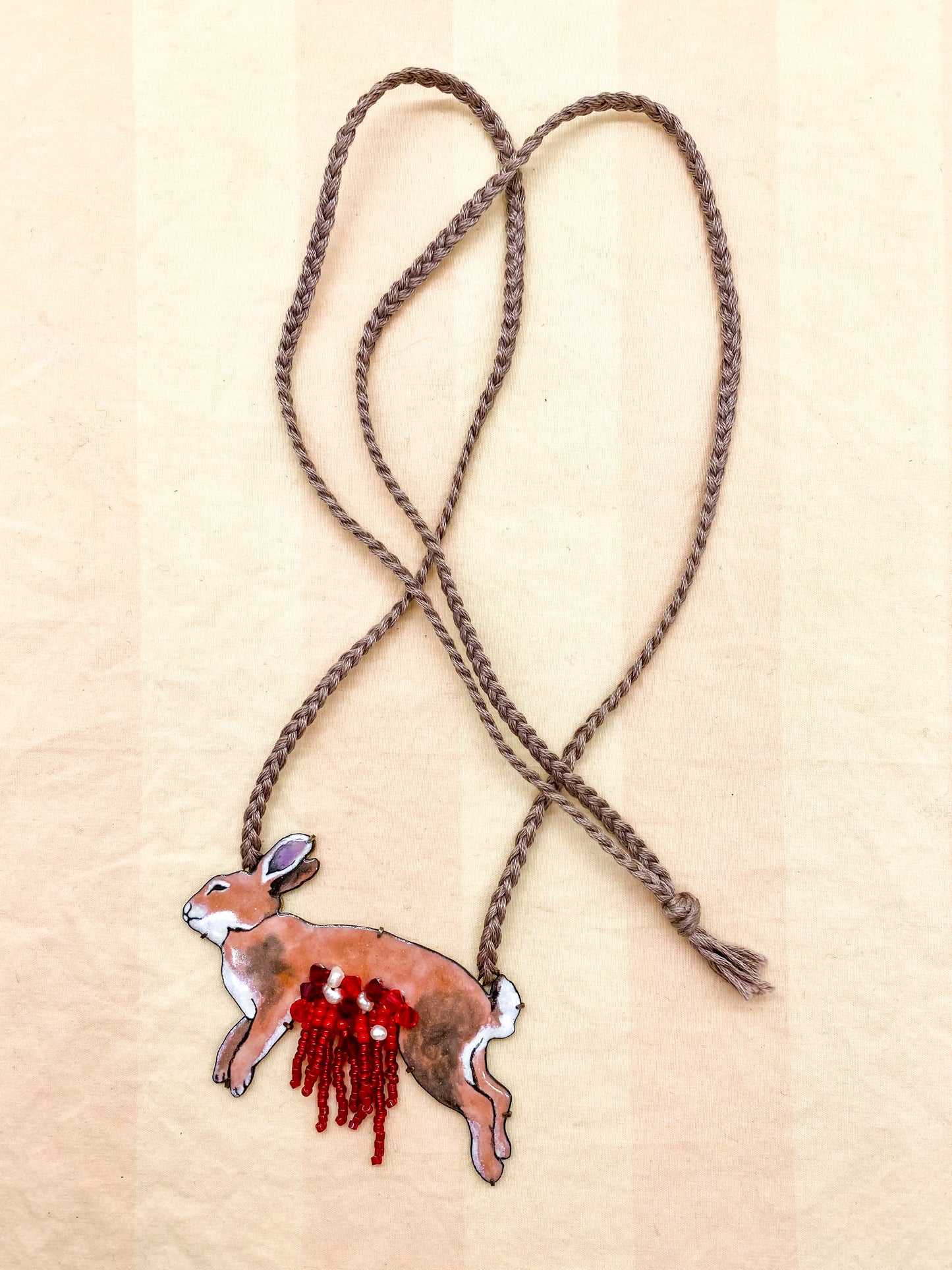 Roadkill Rabbit Necklace