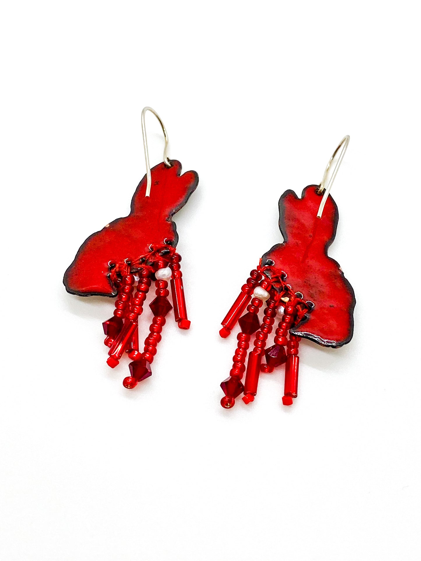 Petite Cottontail Roadkill Earrings