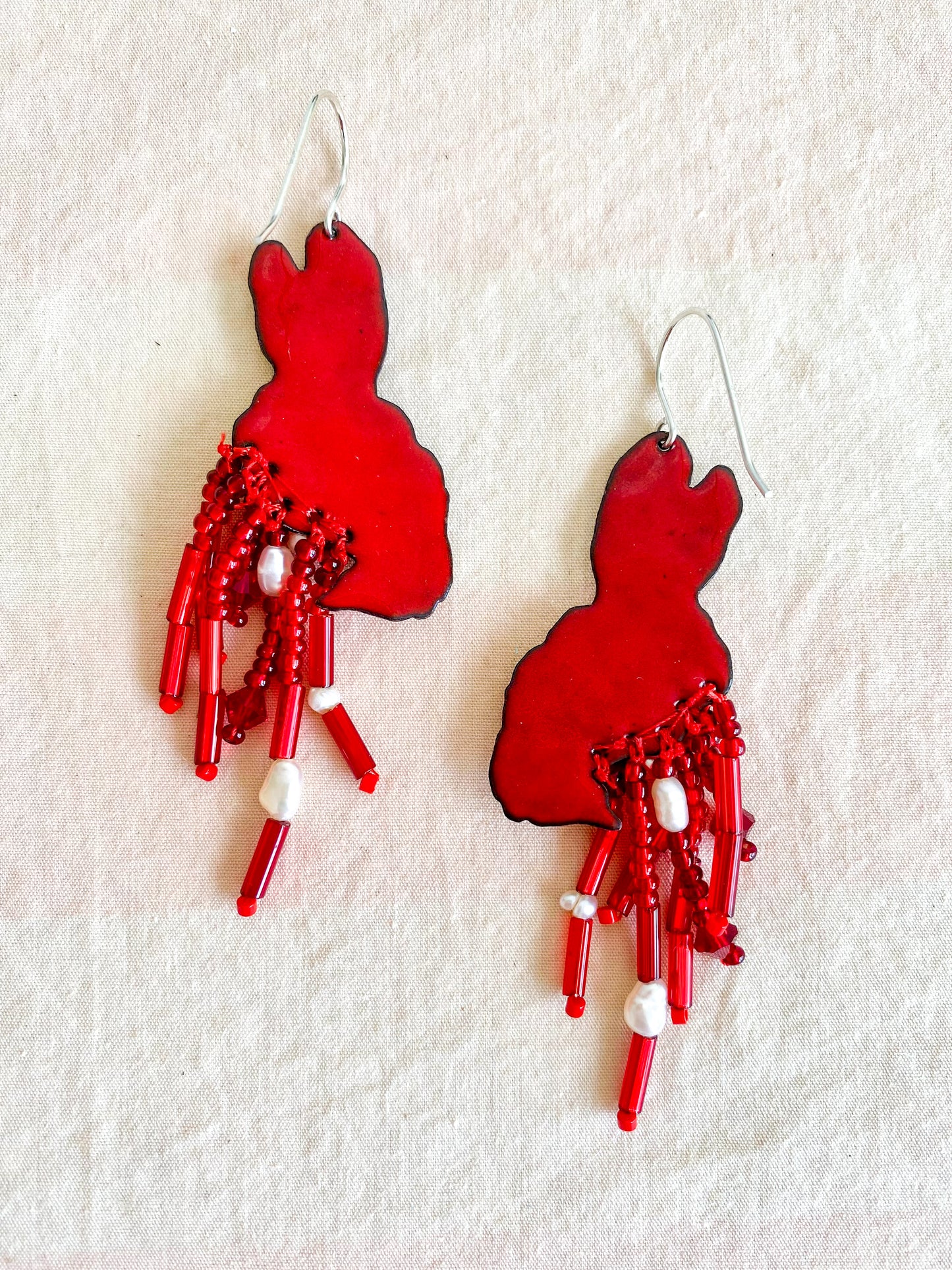 Cottontail Roadkill Earrings