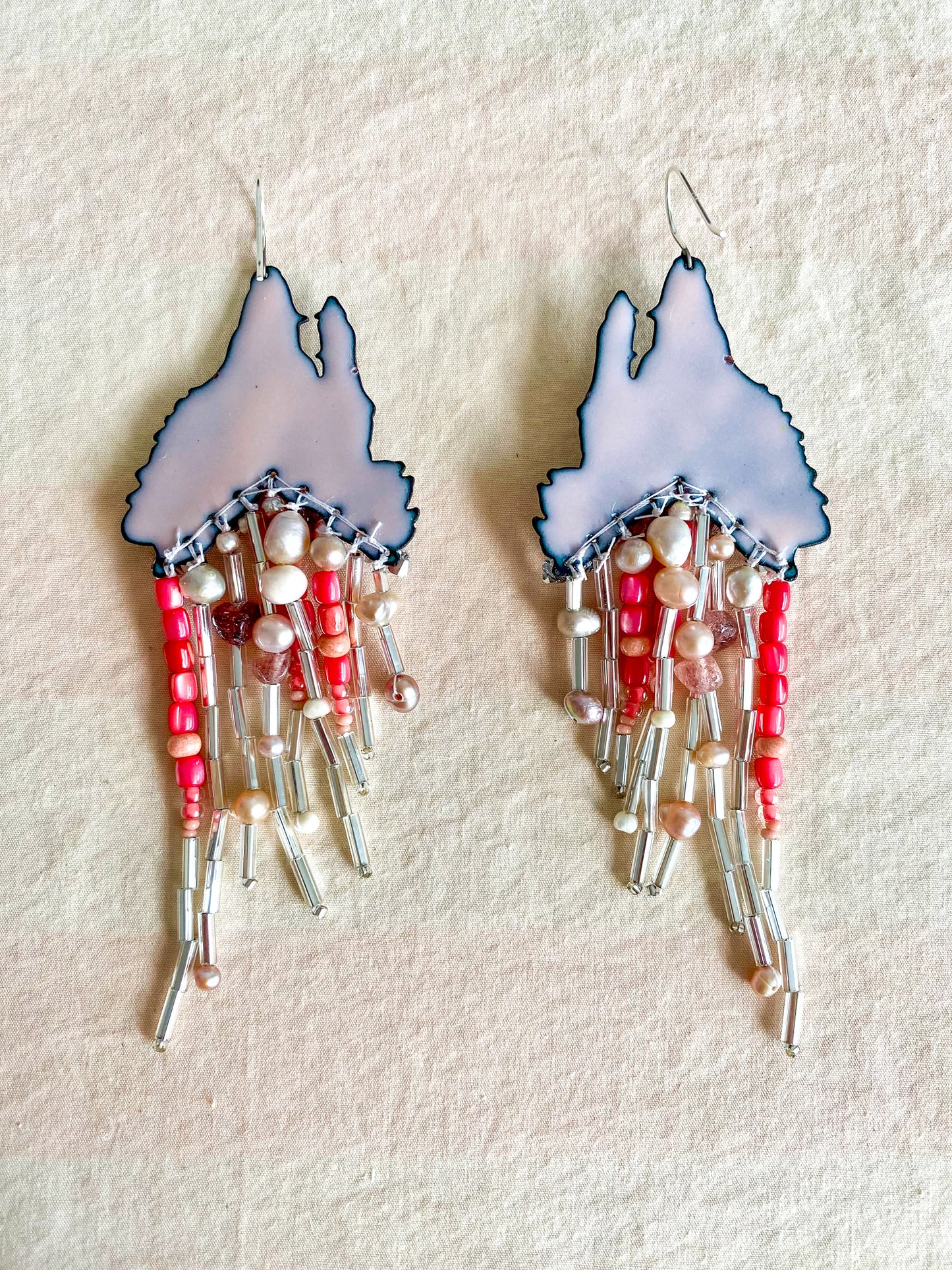 Wiggly Worm Opossum Earrings