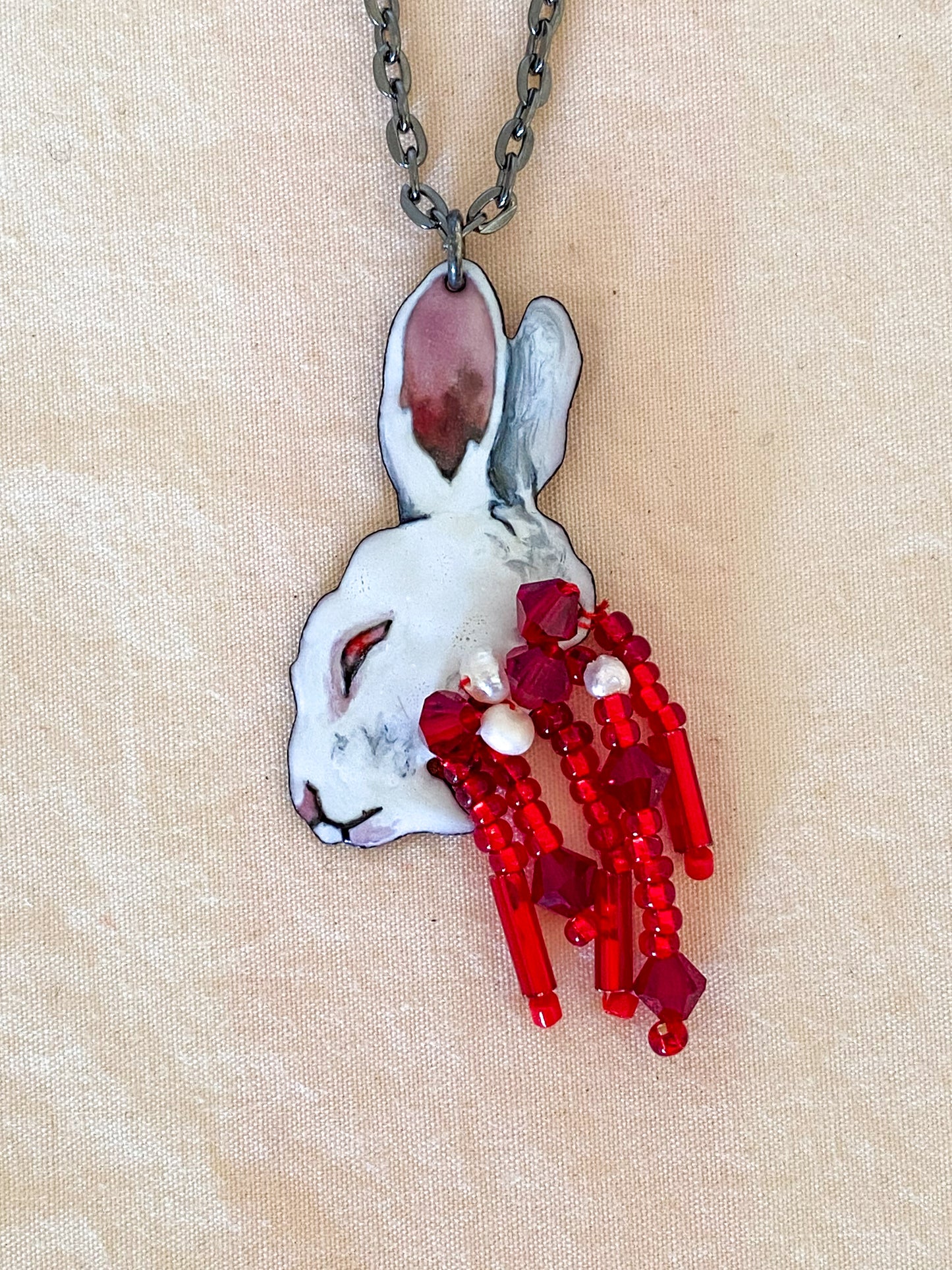 Petite Albino Roadkill Necklace