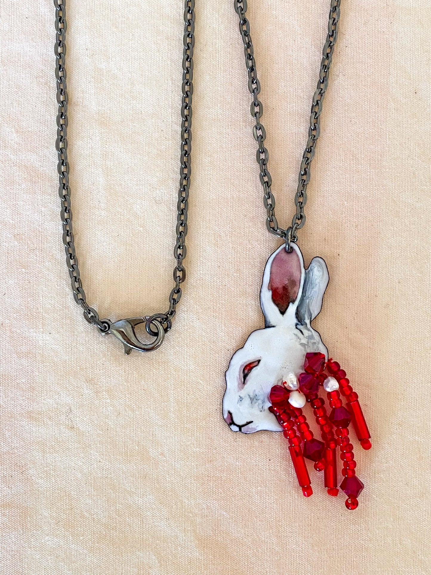 Petite Albino Roadkill Necklace