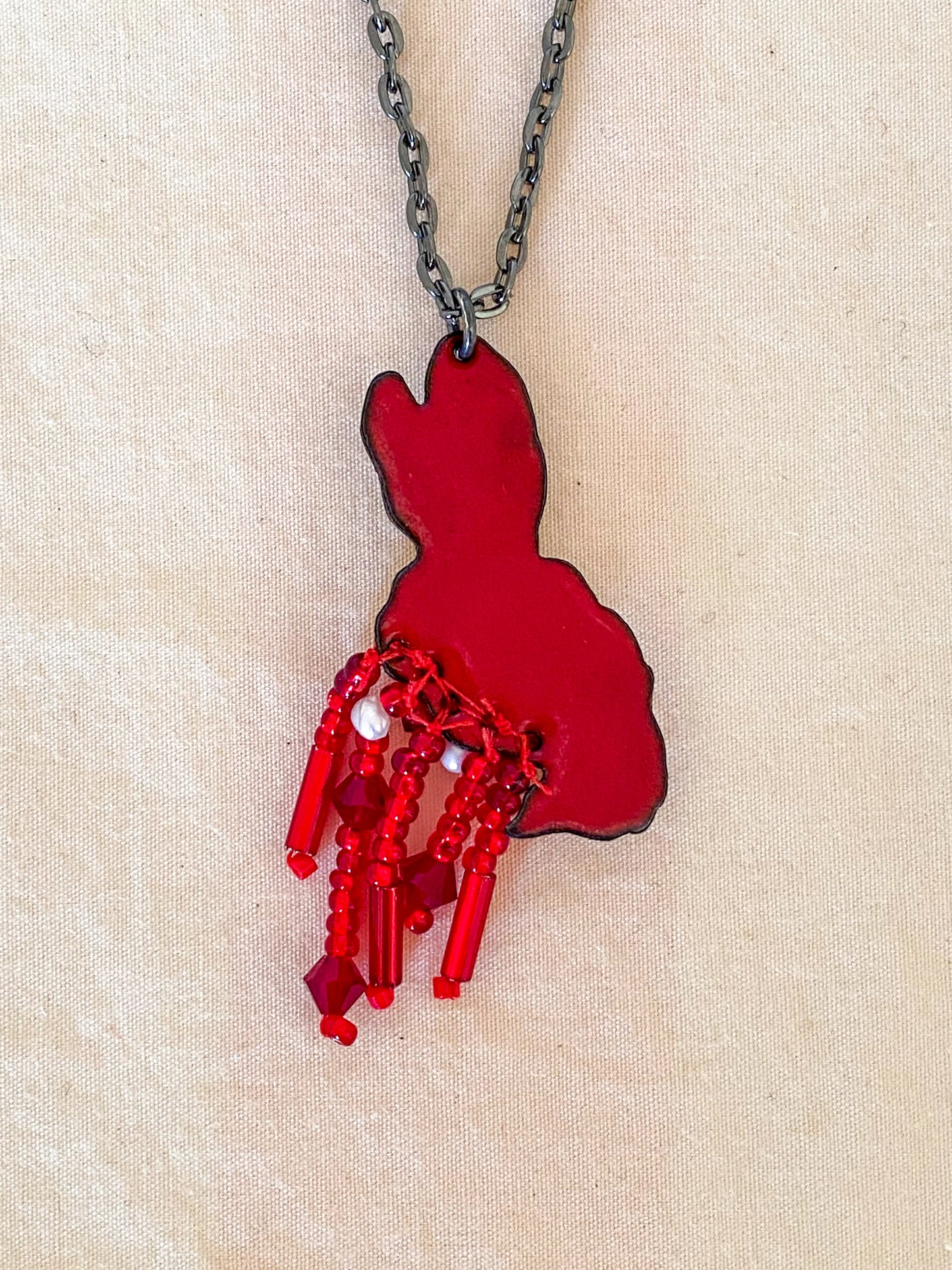 Petite Albino Roadkill Necklace