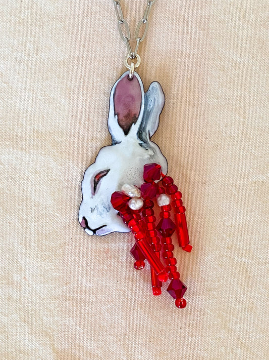 Petite Albino Roadkill Necklace