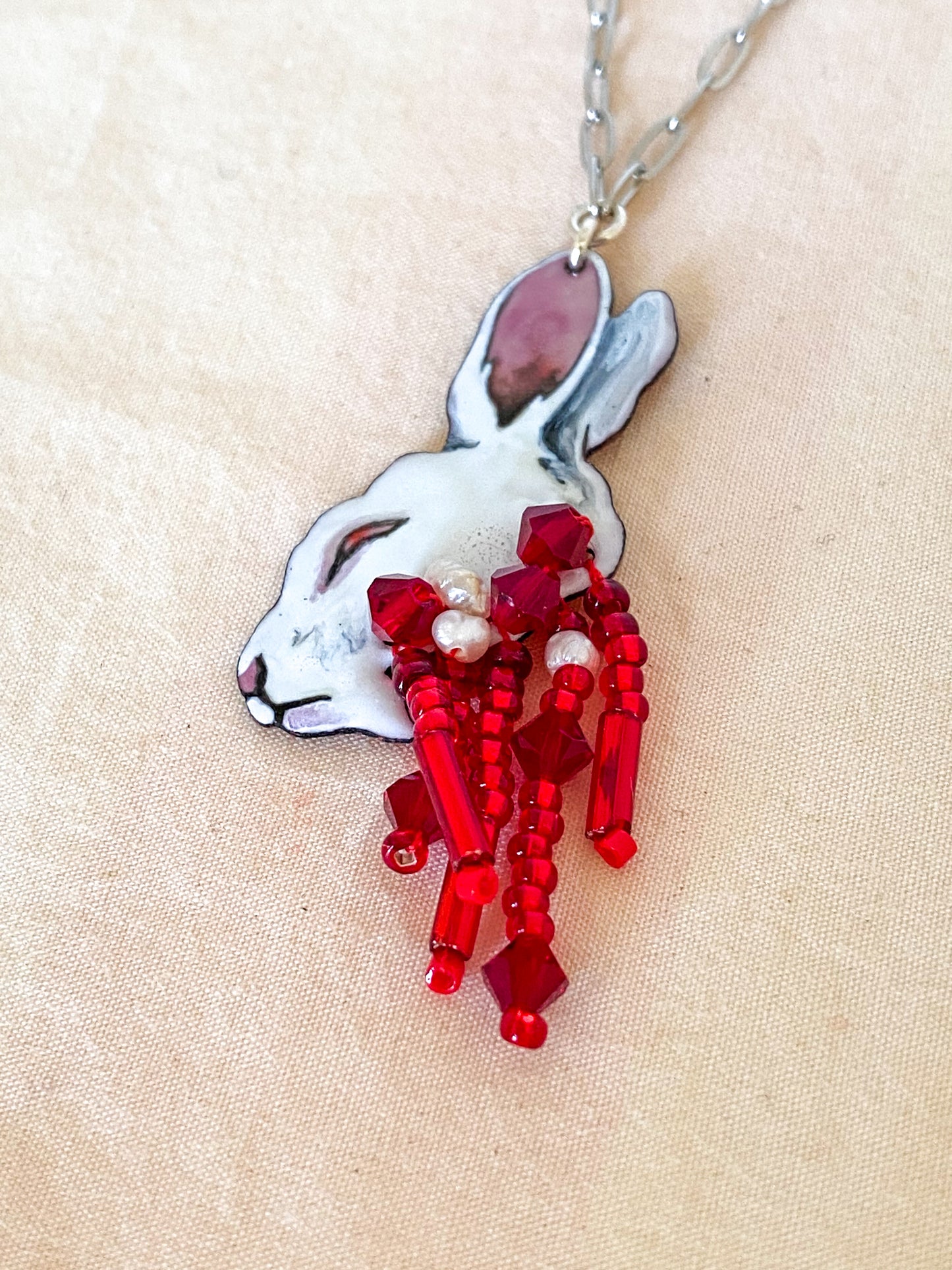 Petite Albino Roadkill Necklace