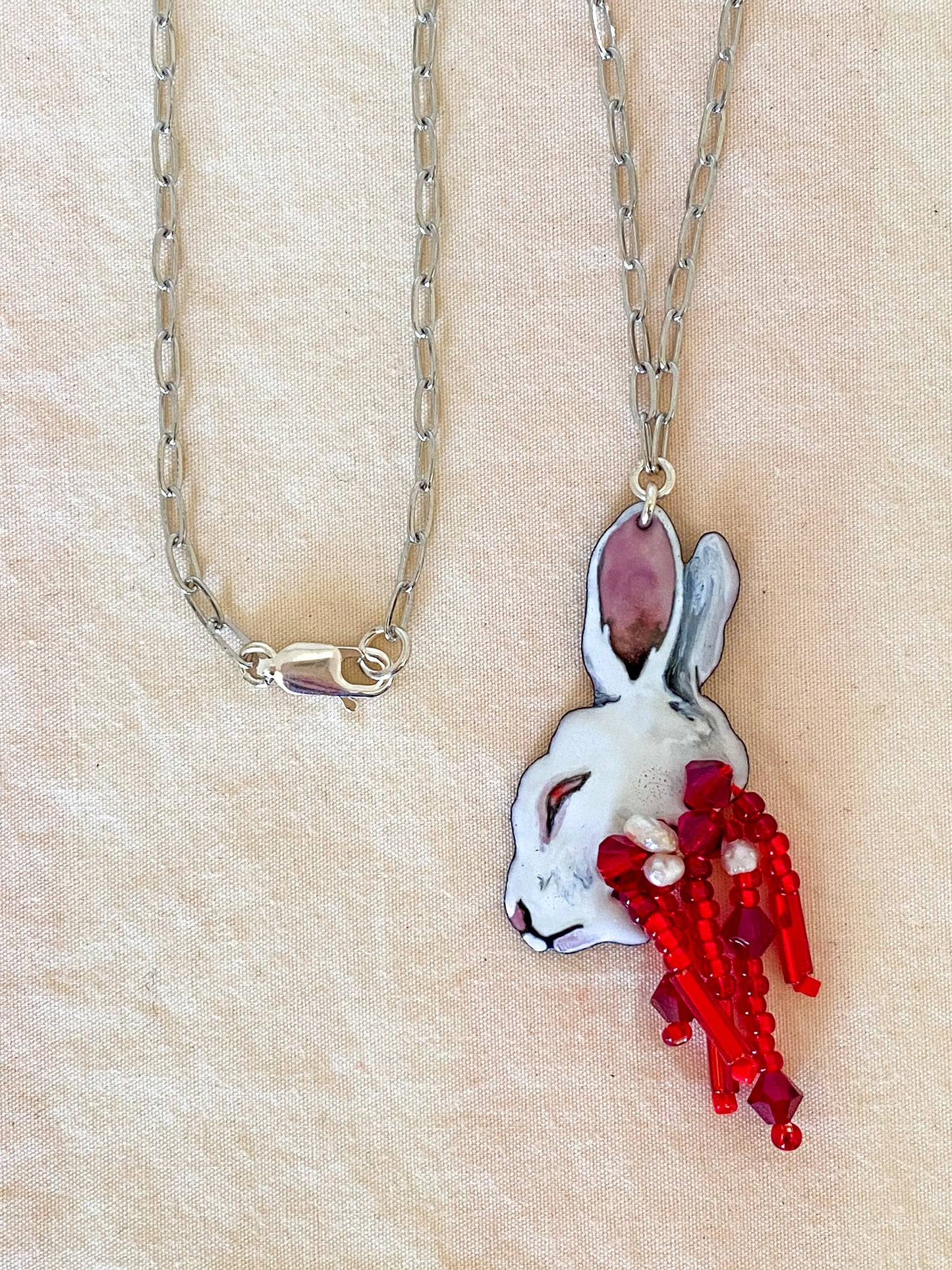 Petite Albino Roadkill Necklace