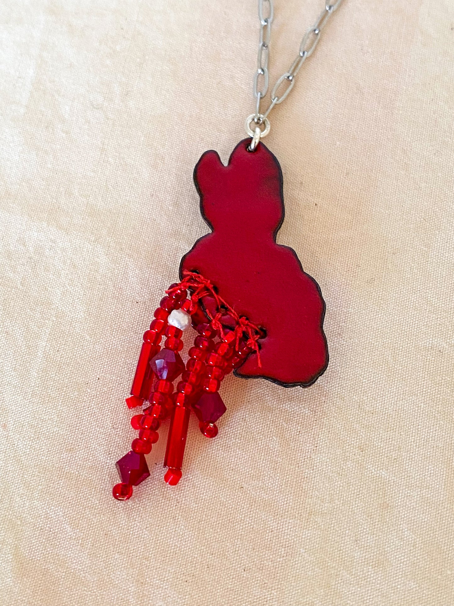 Petite Albino Roadkill Necklace