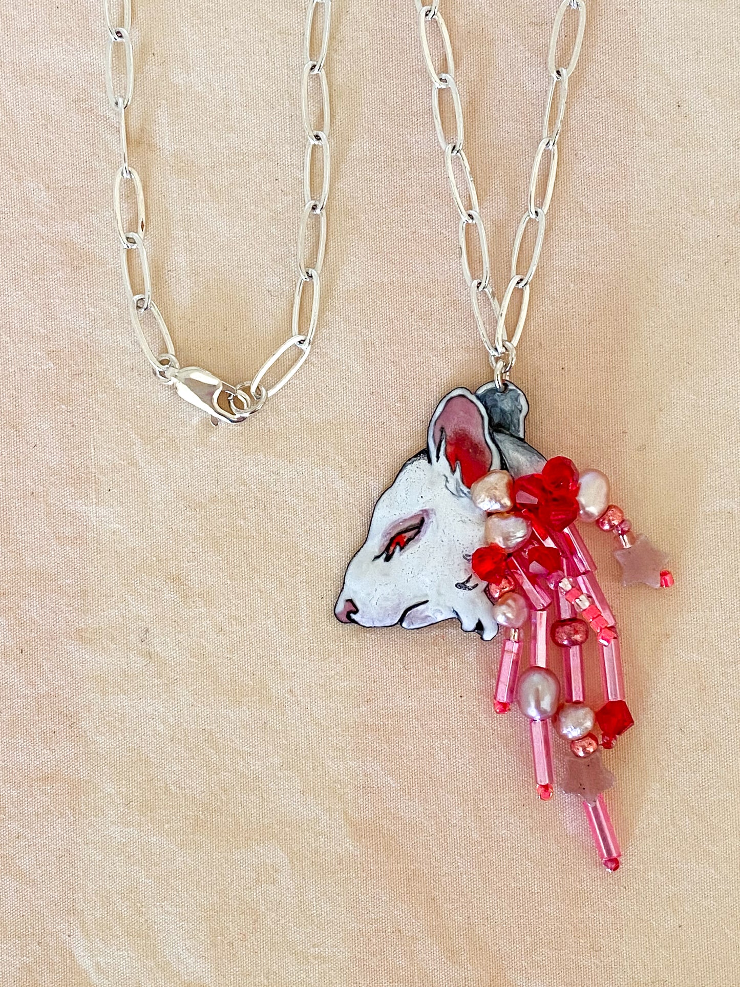 Petite Gutsy Mouse Necklace
