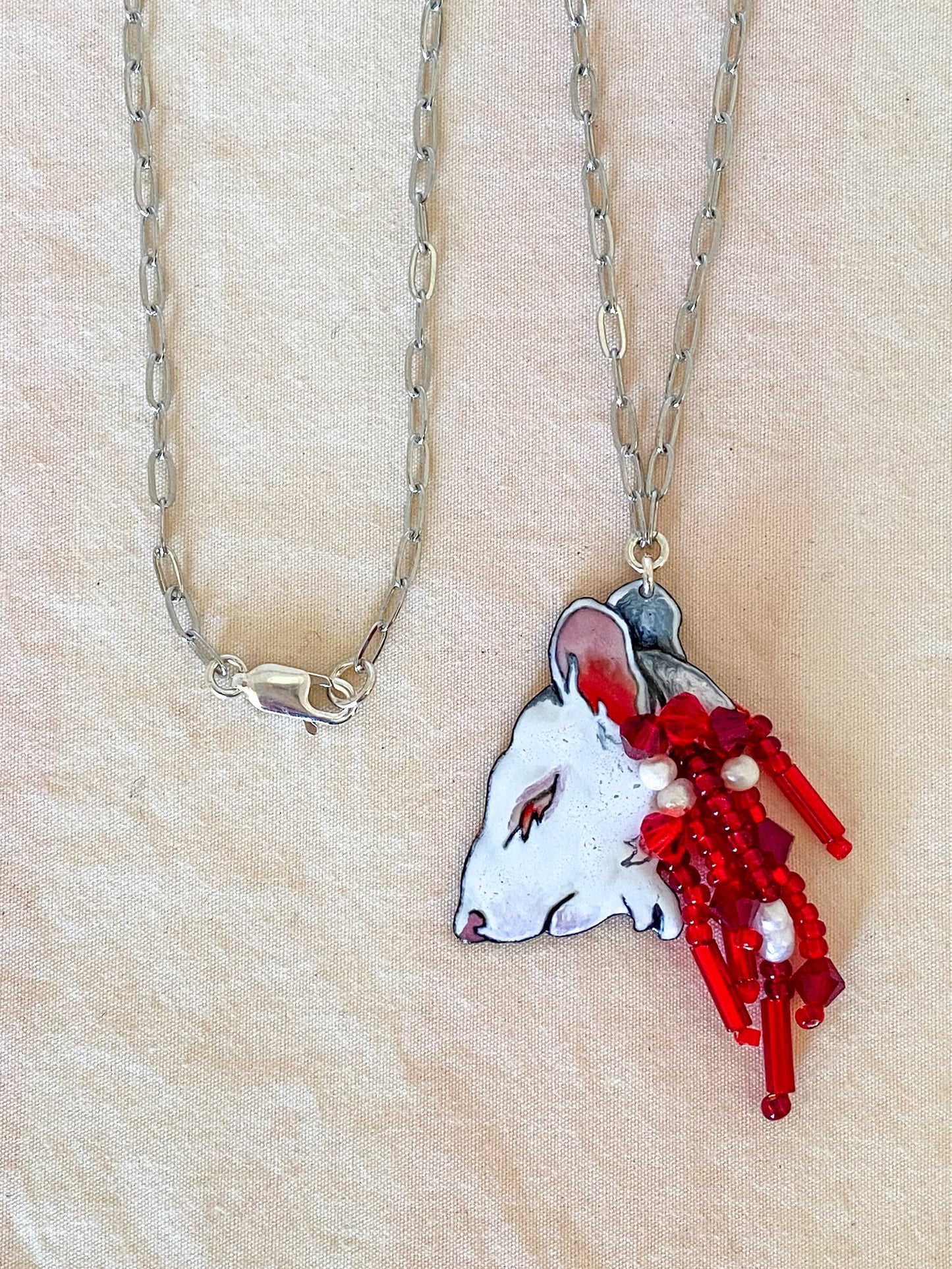 Petite Bloody Mouse Necklace