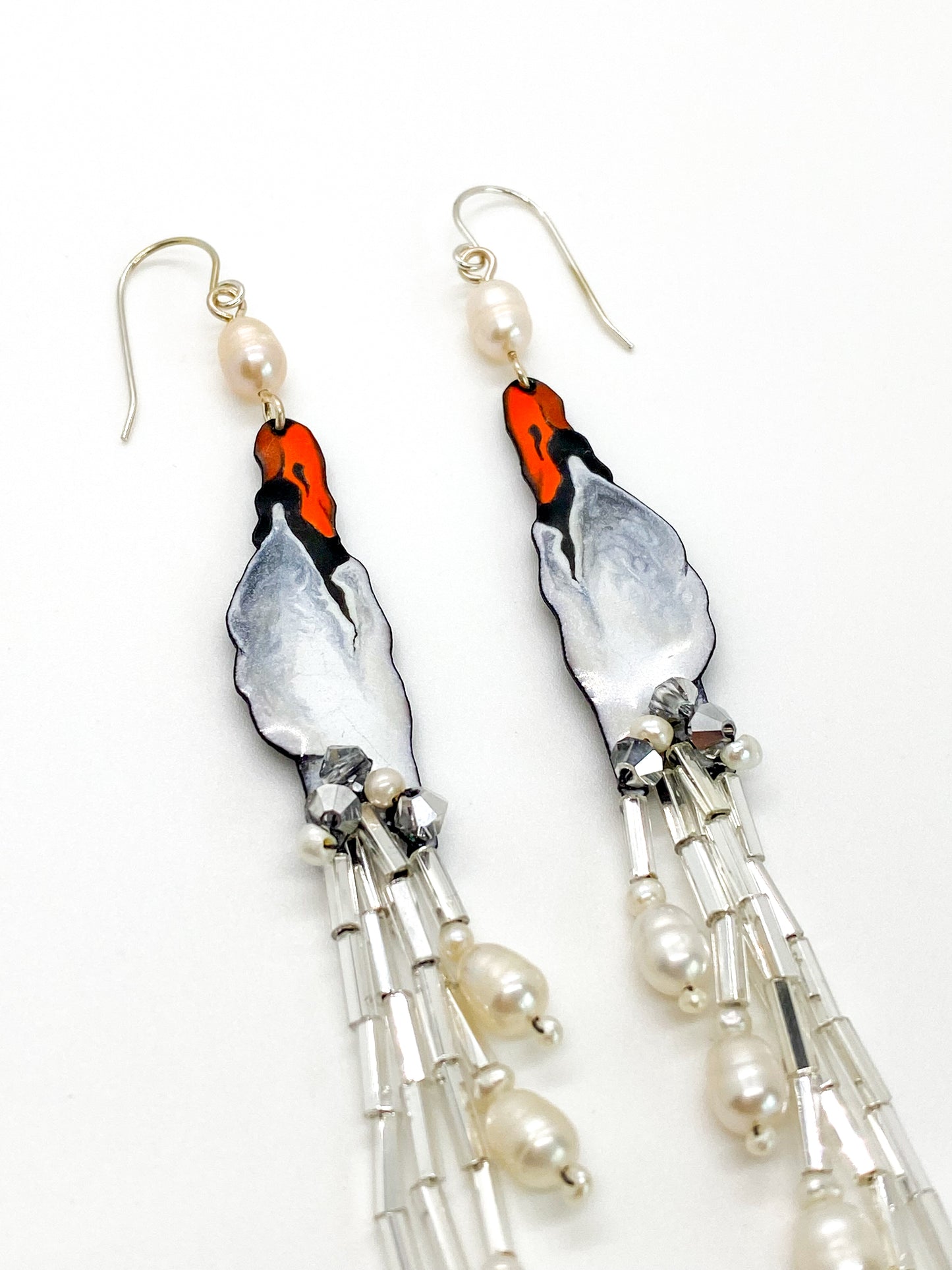 Snowfall Swan Earrings