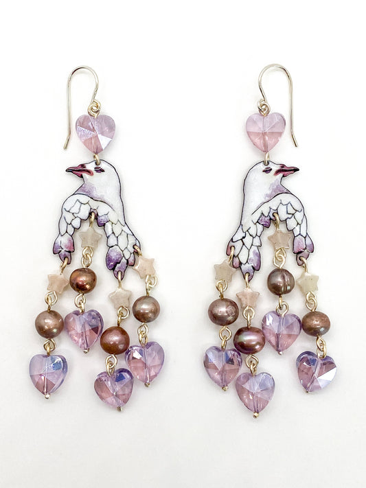 Sugar Plum Dove Earrings