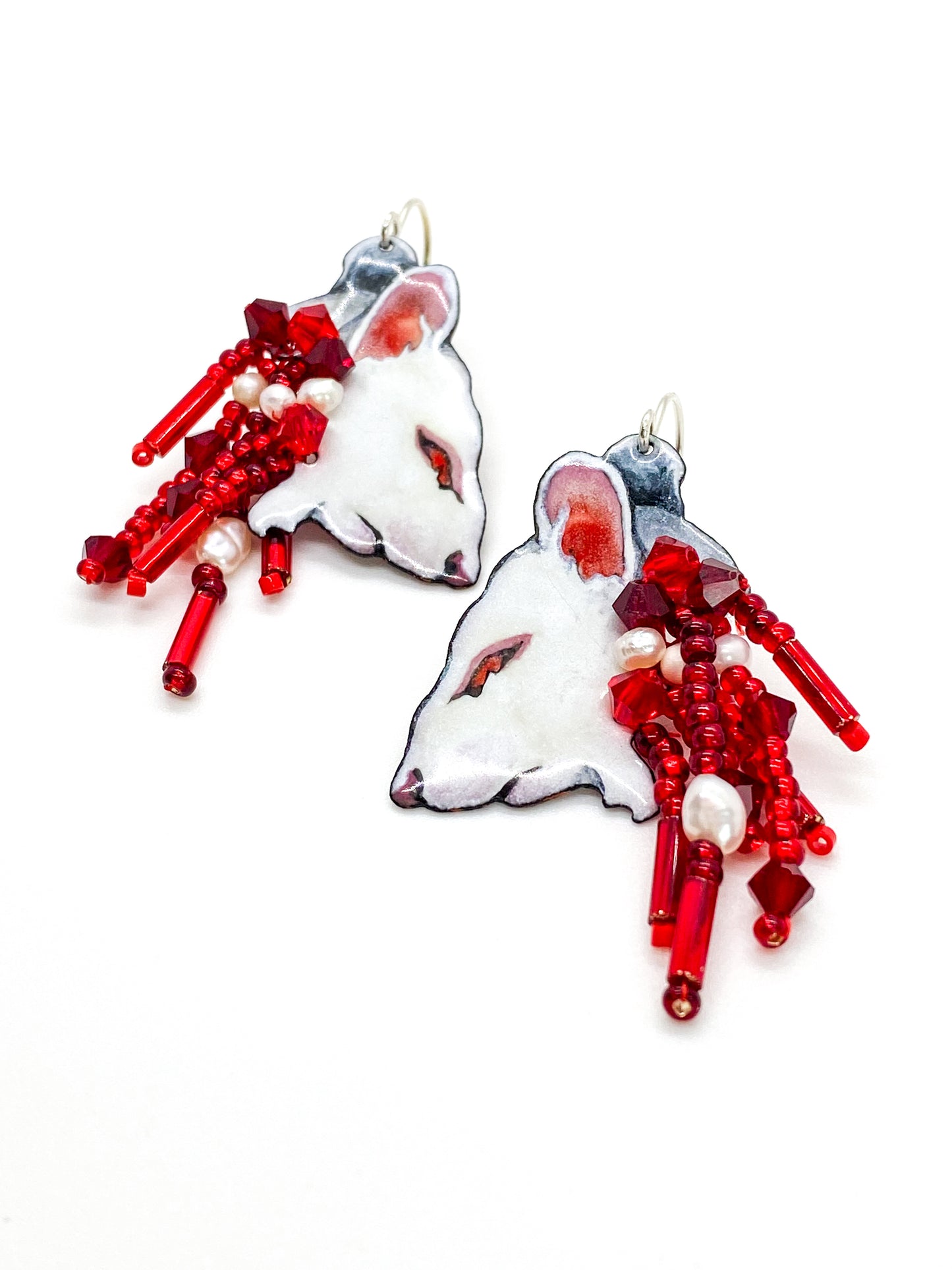 Petite Bloody Mice Earrings