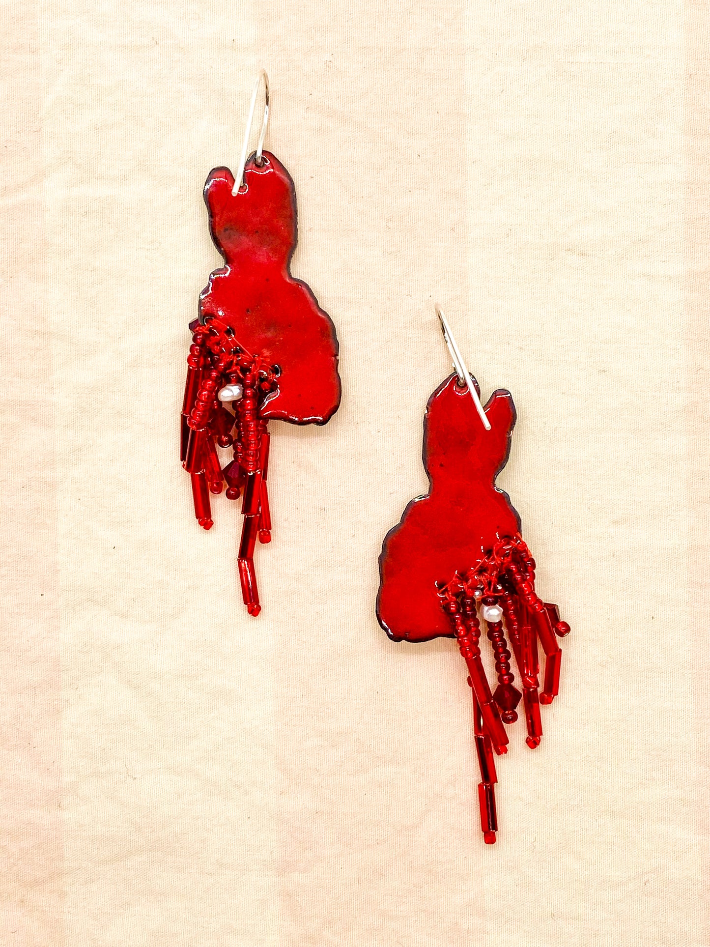 Cottontail Roadkill Earrings