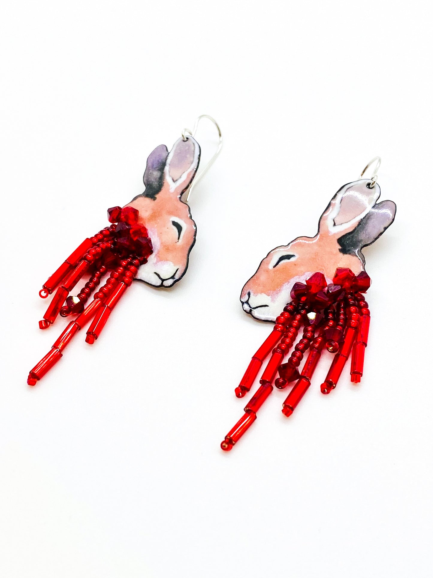 Cottontail Roadkill Earrings