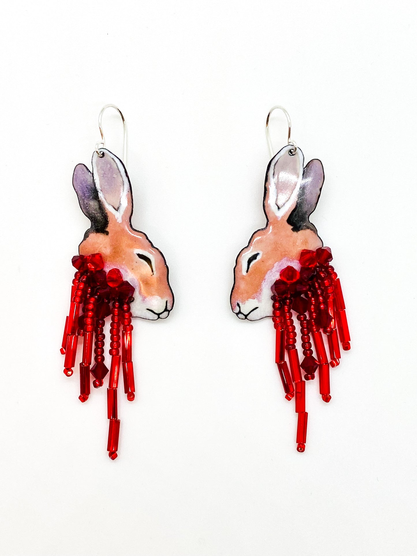 Cottontail Roadkill Earrings