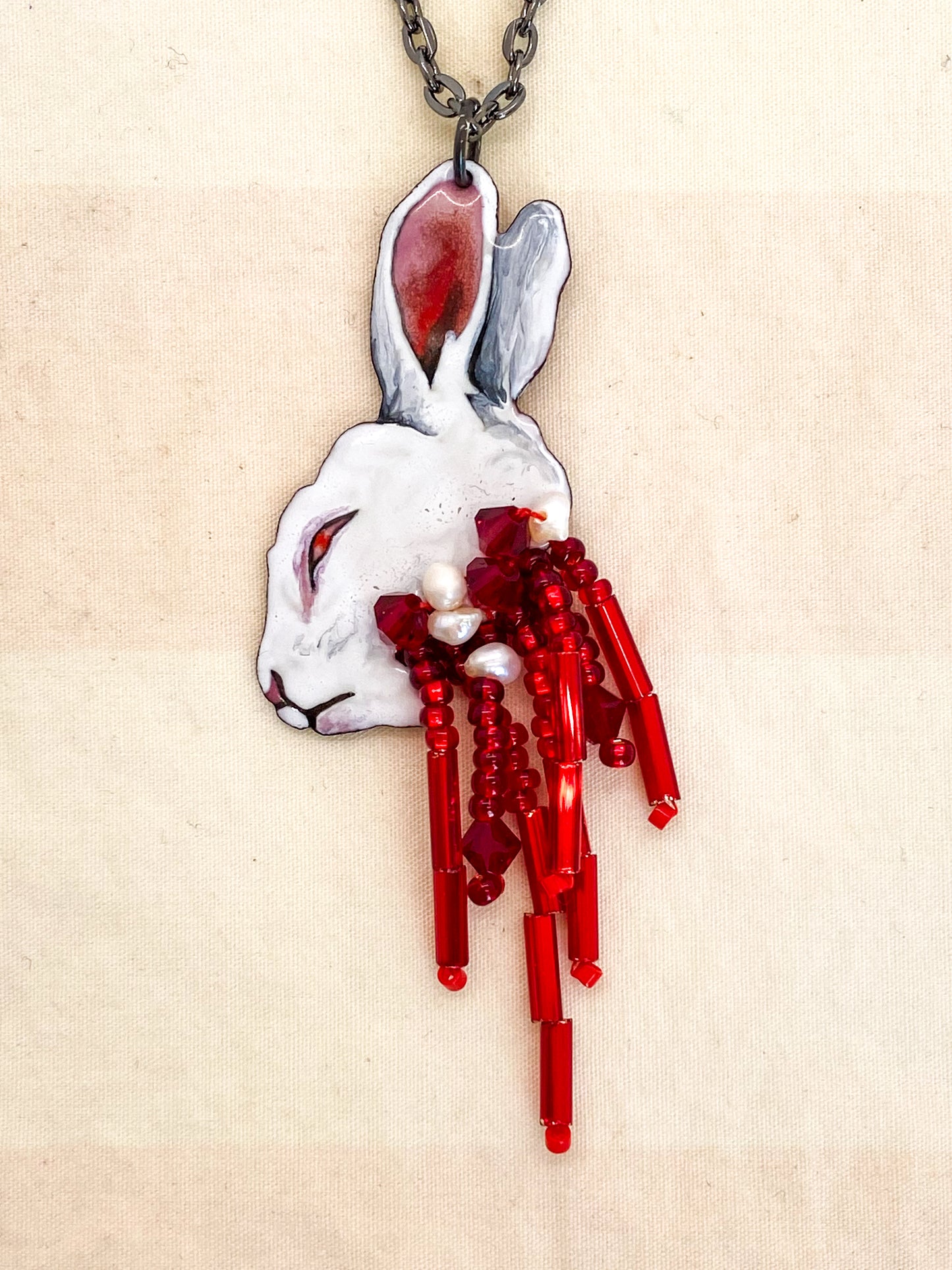 Albino Roadkill Necklace