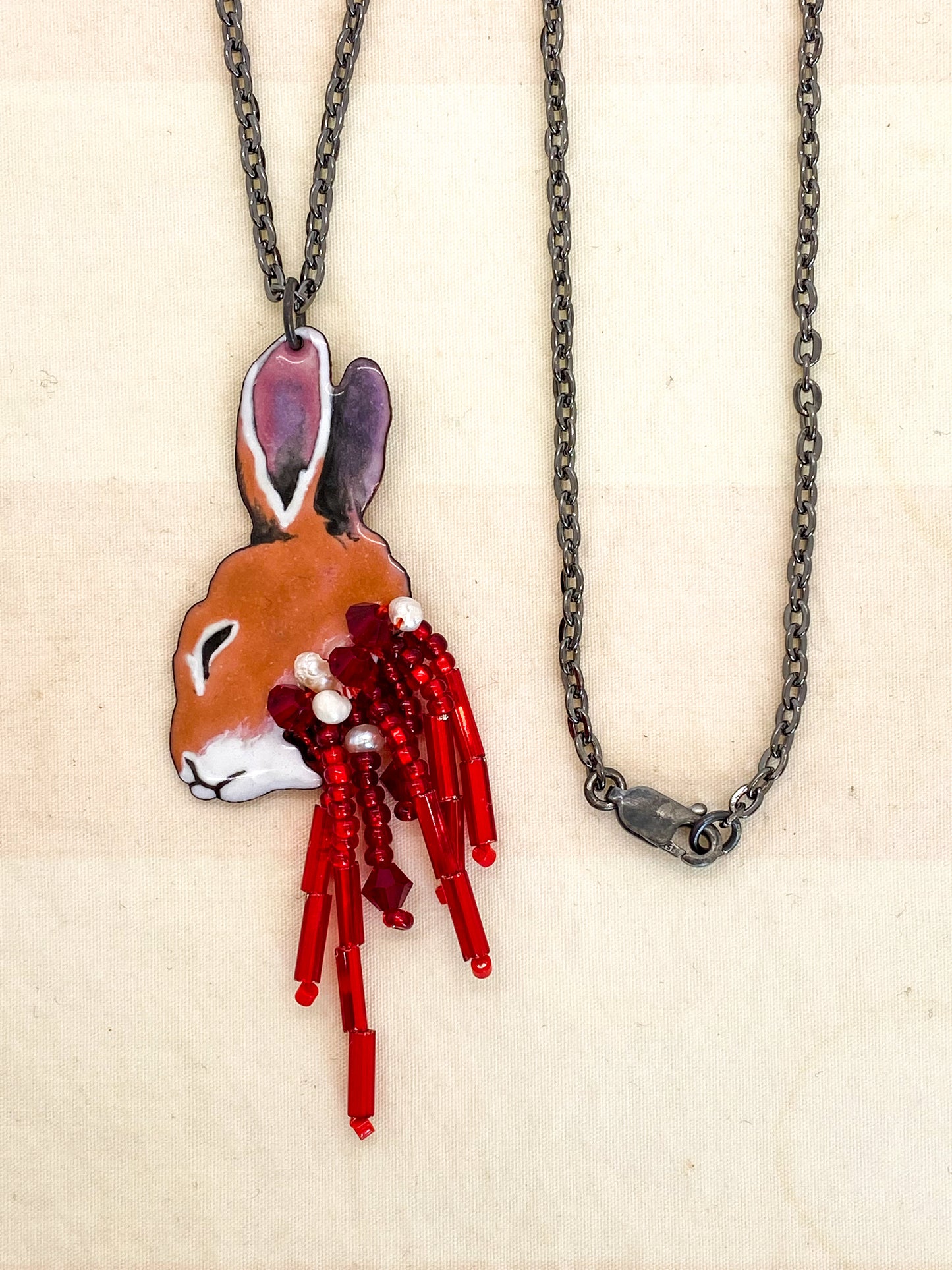 Cottontail Roadkill Necklace