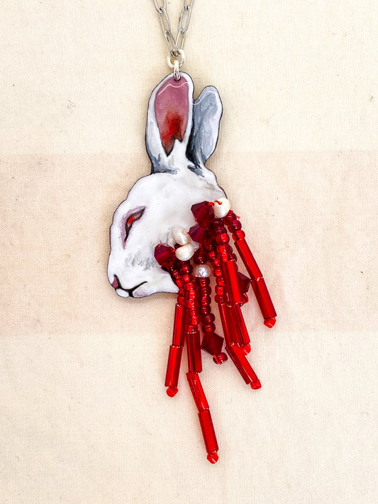 Albino Roadkill Necklace