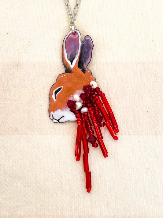 Cottontail Roadkill Necklace