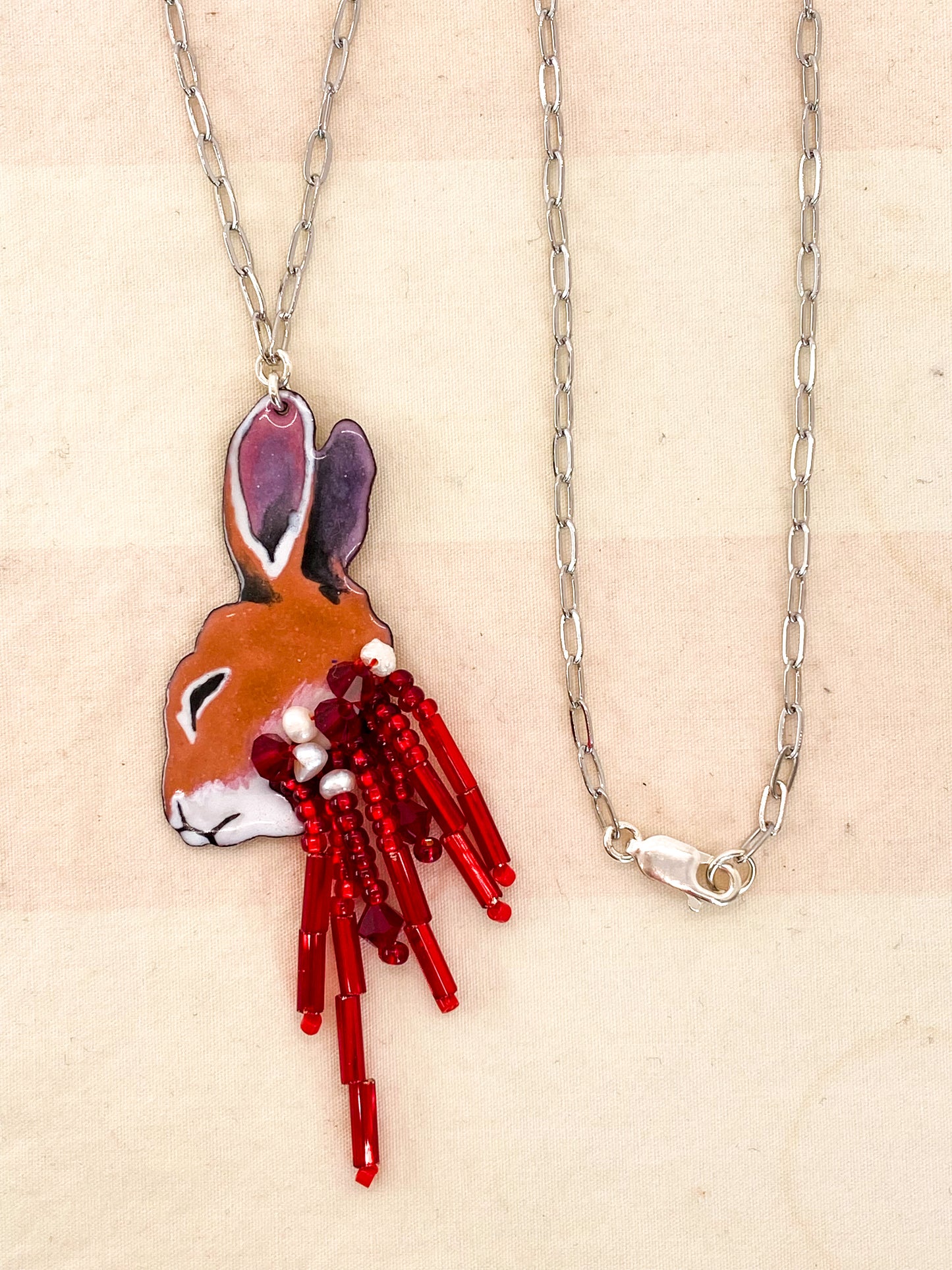 Cottontail Roadkill Necklace