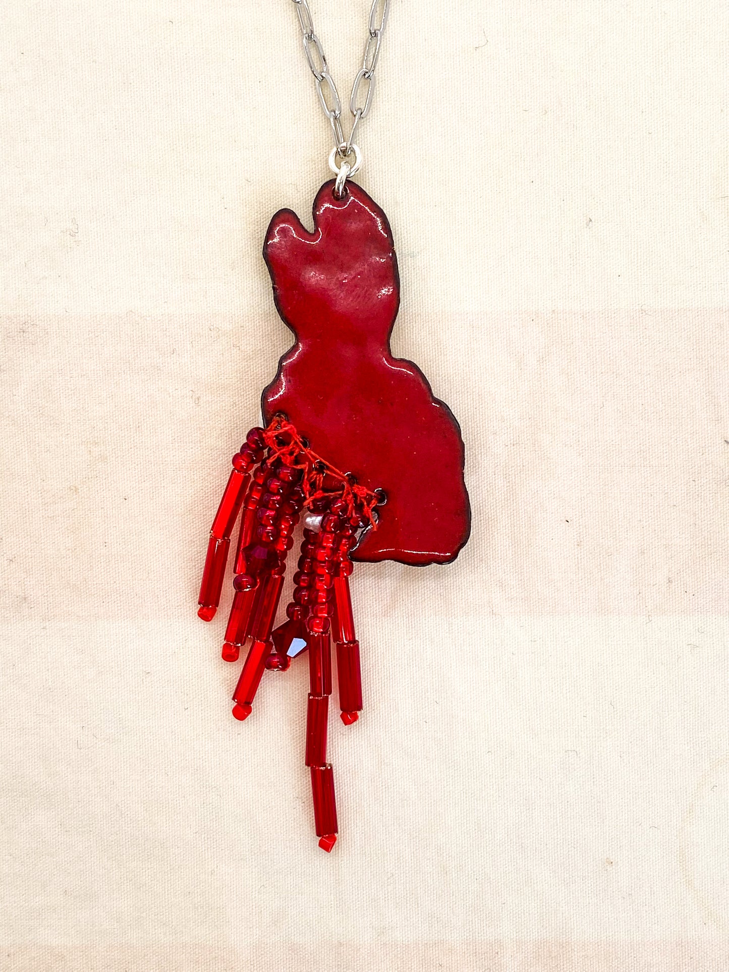 Cottontail Roadkill Necklace