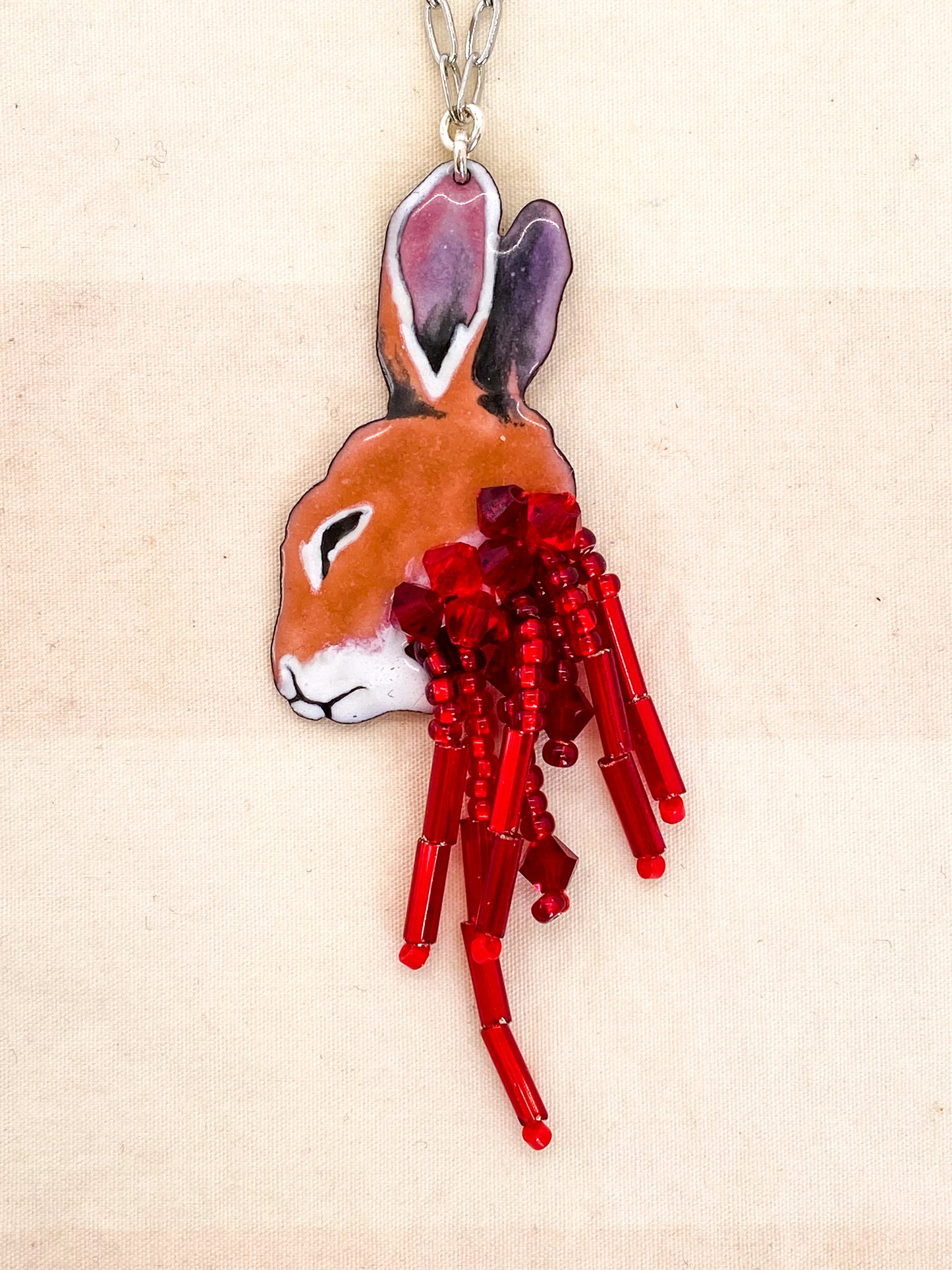 Cottontail Roadkill Necklace