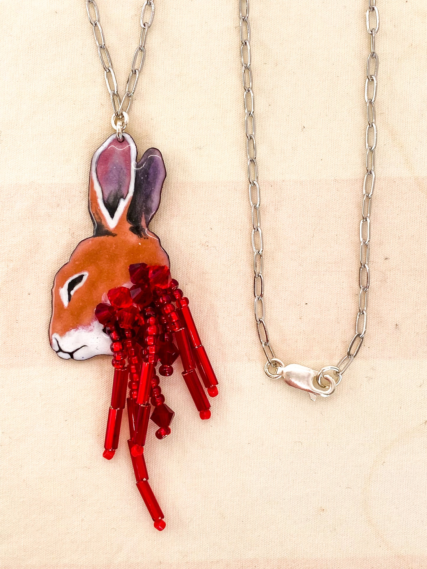 Cottontail Roadkill Necklace