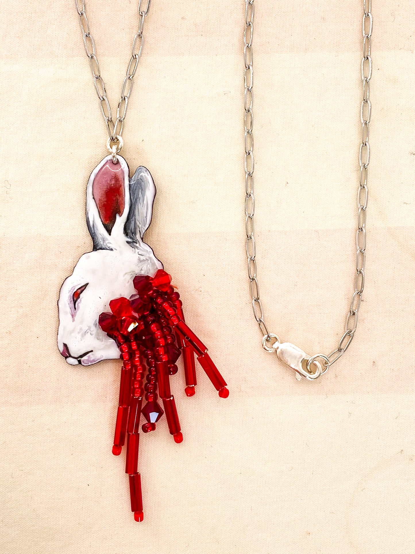 Albino Roadkill Necklace