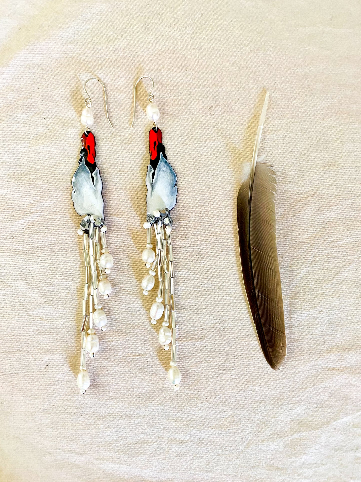 Snowfall Swan Earrings
