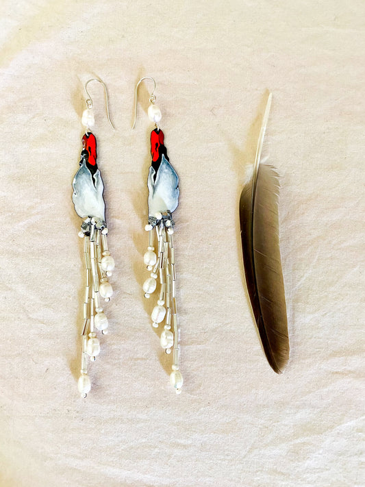 Snowfall Swan Earrings
