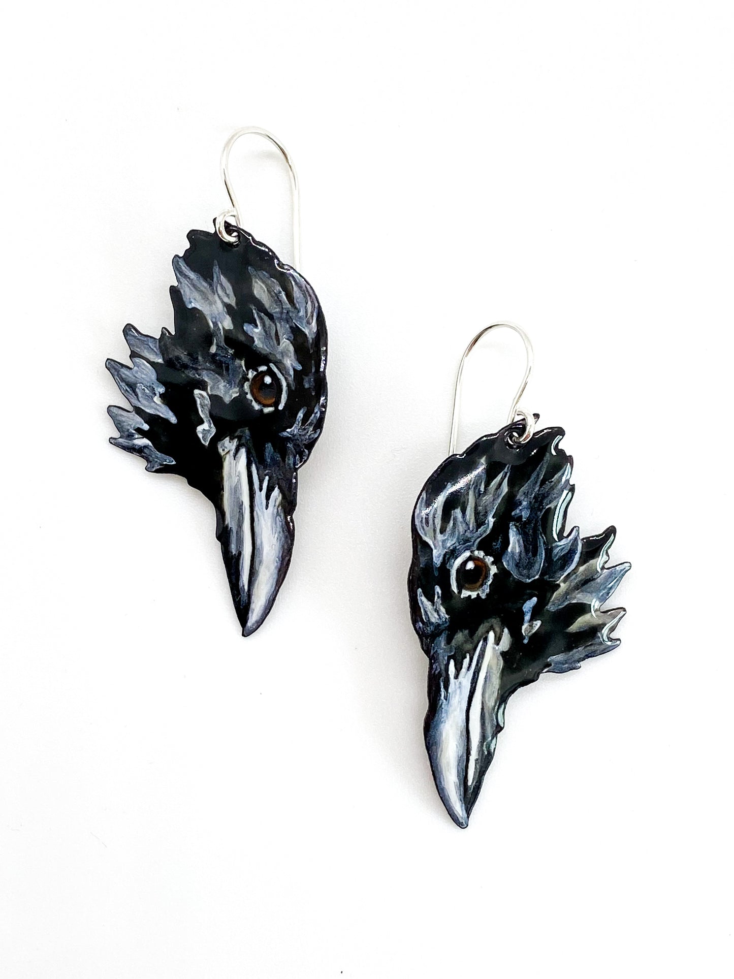 Raven Head Earrings