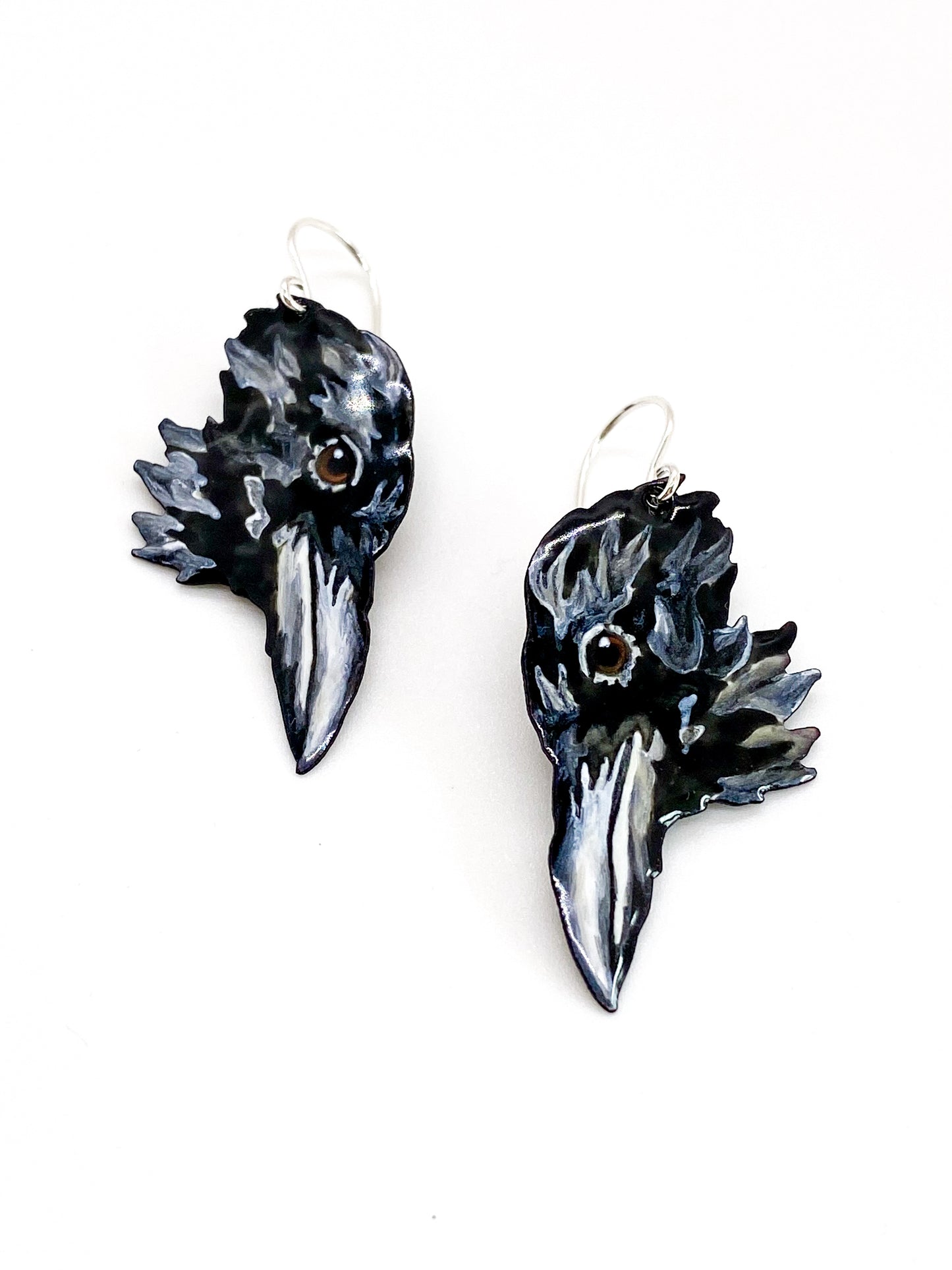 Raven Head Earrings