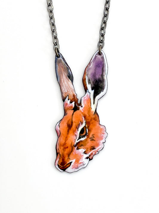 Hare Head Necklace