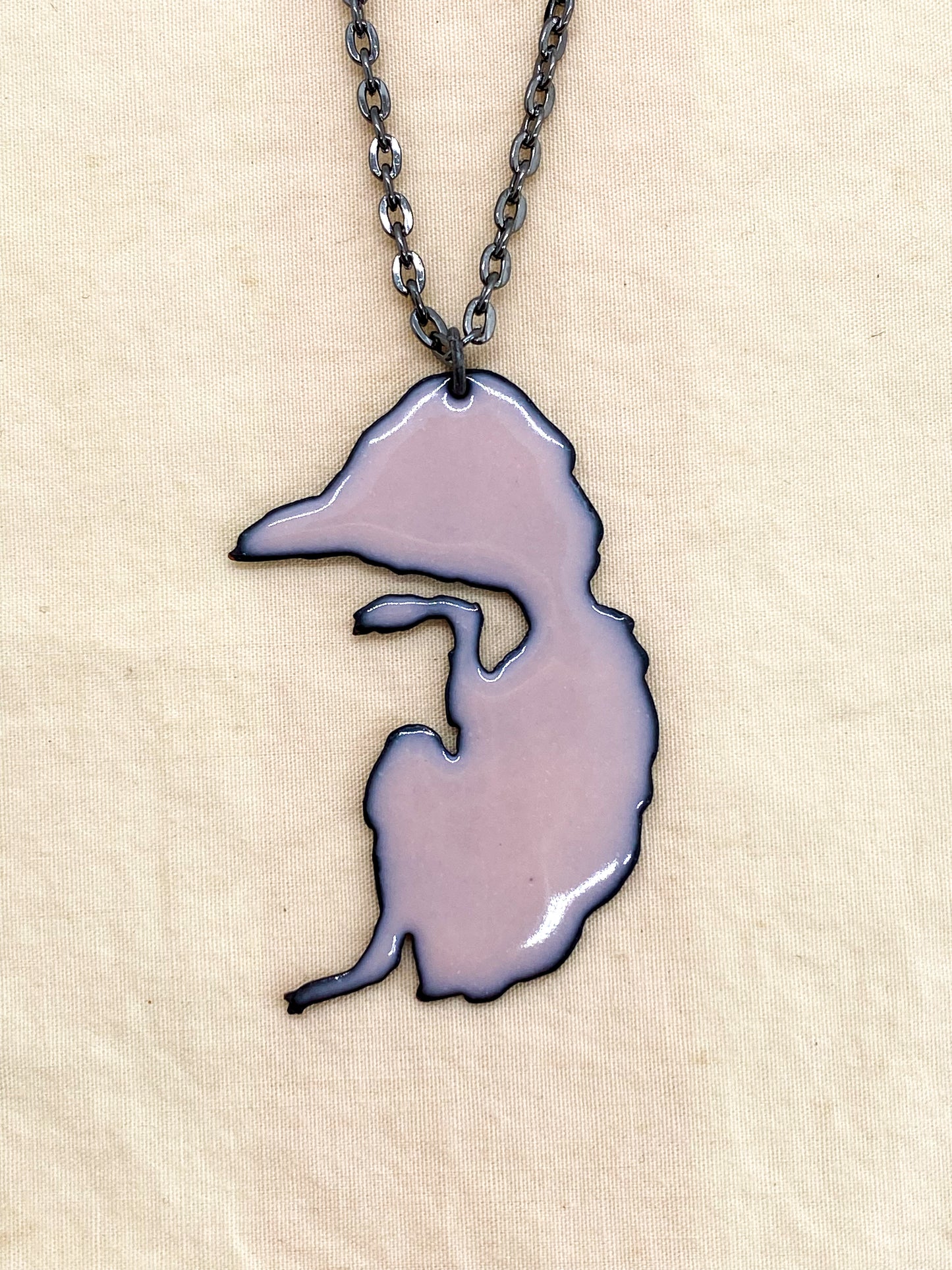 Fetal Position Baby Bird Necklace