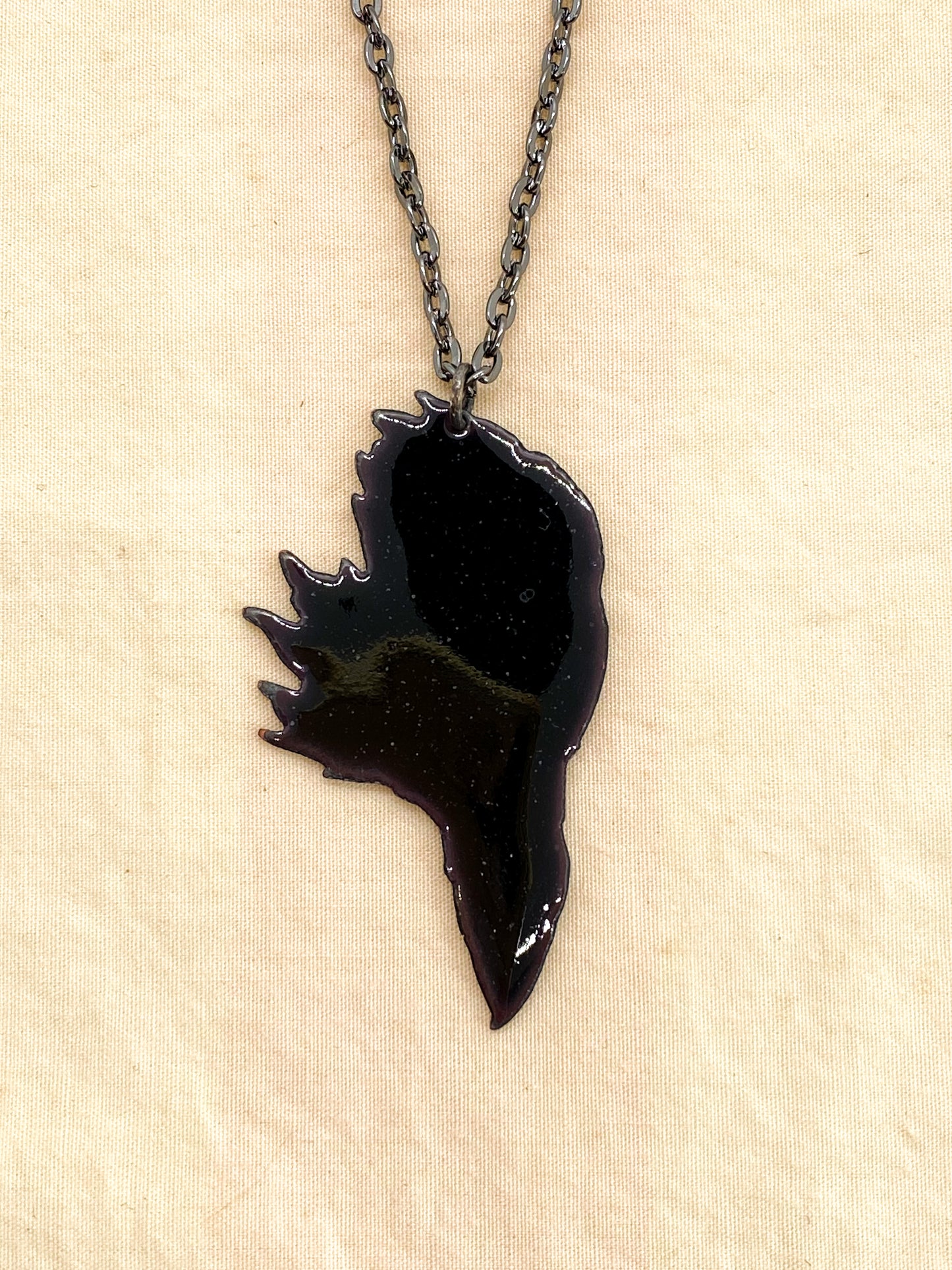 Raven Head Necklace